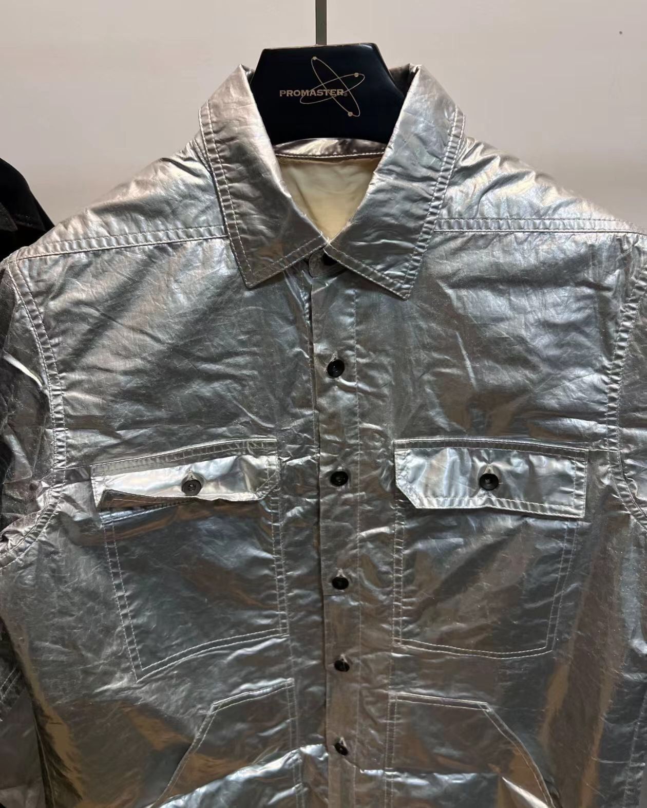 Rick Owens Rick Owens Double Line Drkshdw 19ss Metallic Silver Shirt 24 Size US S / EU 44-46 / 1 - 3 Thumbnail