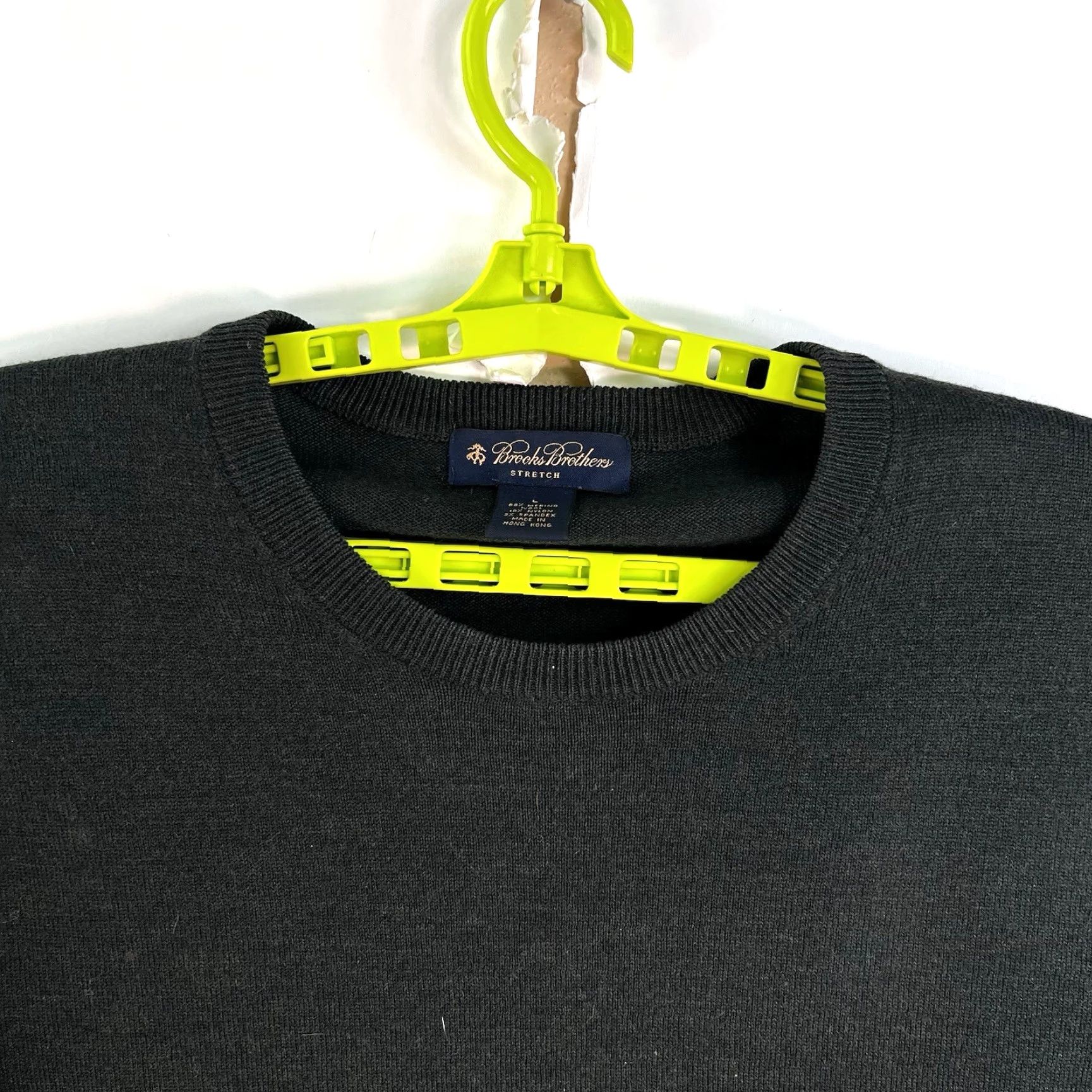 Brooks Brothers Brooks Brothers Merino Wool Blend Pullover Sweater Mens L Green Stretch Size US L / EU 52-54 / 3 - 2 Thumbnail