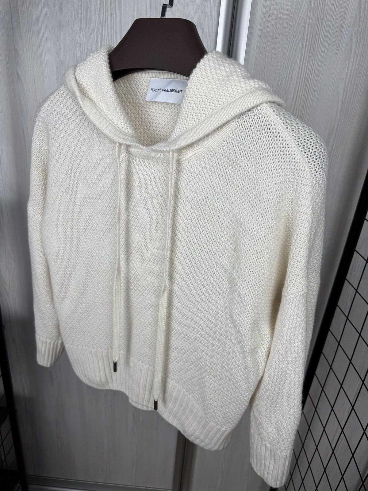 Designer herzen's angelegenheit wool cashmere oversize knitted hoodie Size XS / US 0-2 / IT 36-38 - 6 Thumbnail