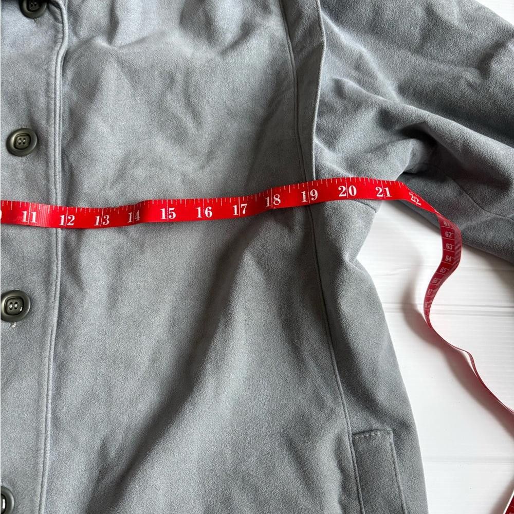 Designer Vintage Authentic Ultra Suede Gray Trench Coat Size XXL / US 16-18 / IT 52-54 - 8 Thumbnail