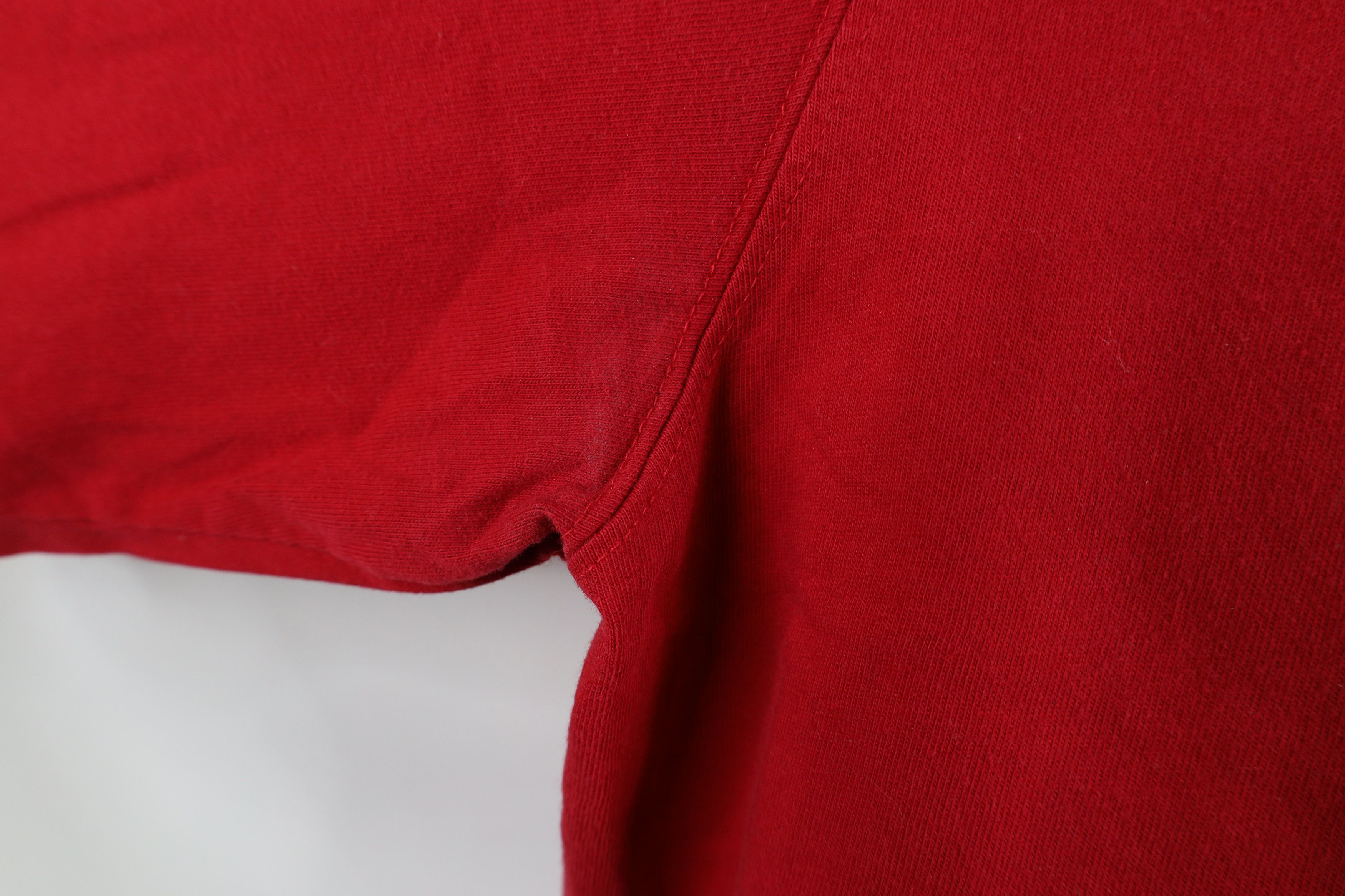 Lands' End × Vintage Vintage 90s Lands End Blank Heavyweight Cotton T-Shirt Red Size US L / EU 52-54 / 3 - 4 Thumbnail
