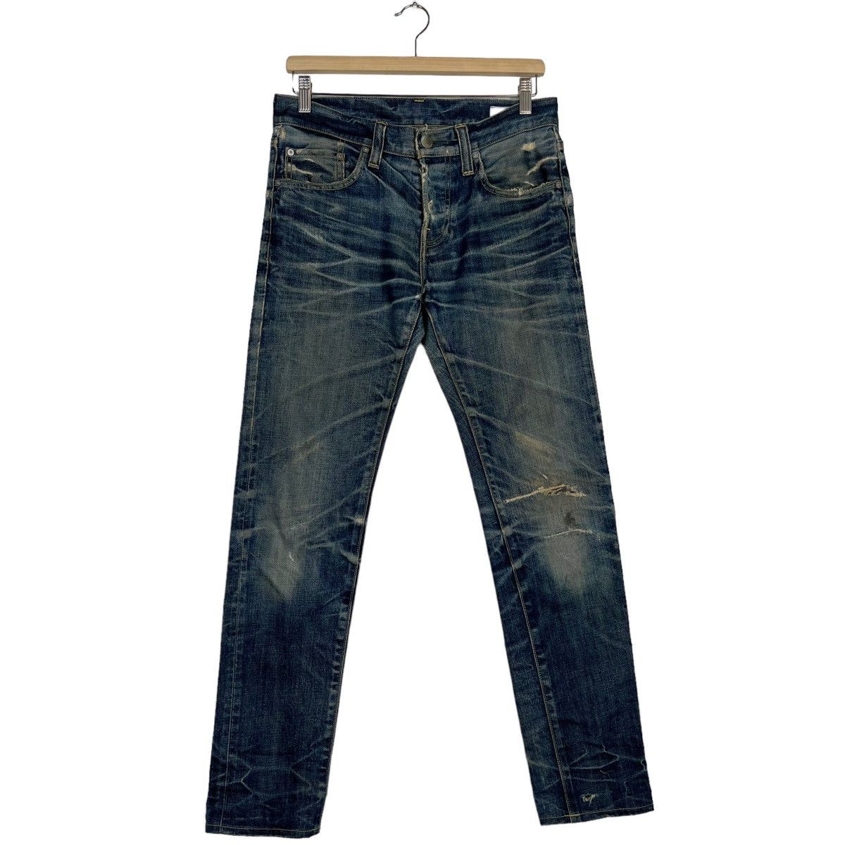 Other 🔥 Red card Blue Work Denim Slim fit jeans Size US 30 / EU 46 - 2 Thumbnail