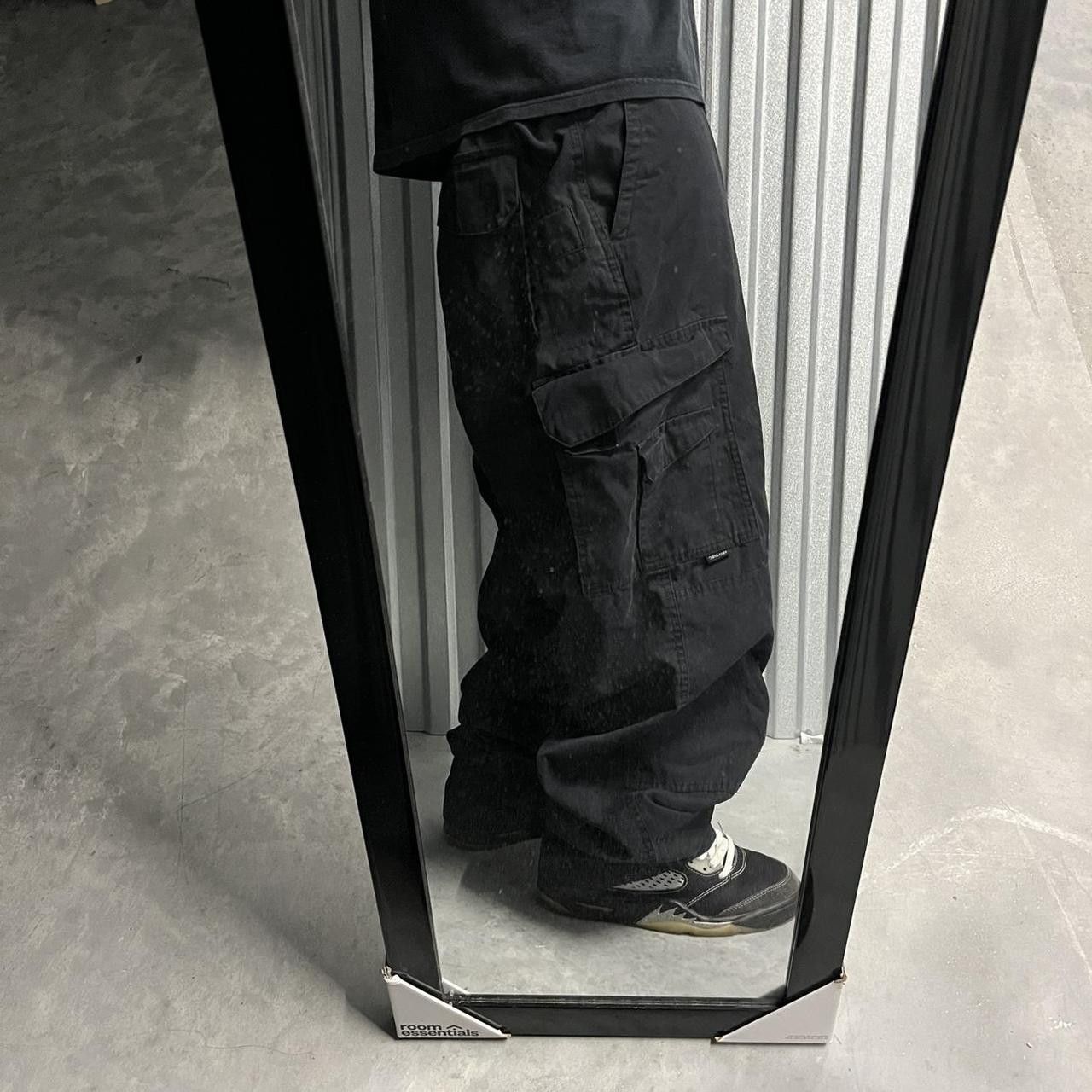 Japanese Brand × Vintage Crazy Vintage Y2K/2000s BaggyGrunge Black Wide Leg Size US 42 / EU 58 - 1 Thumbnail