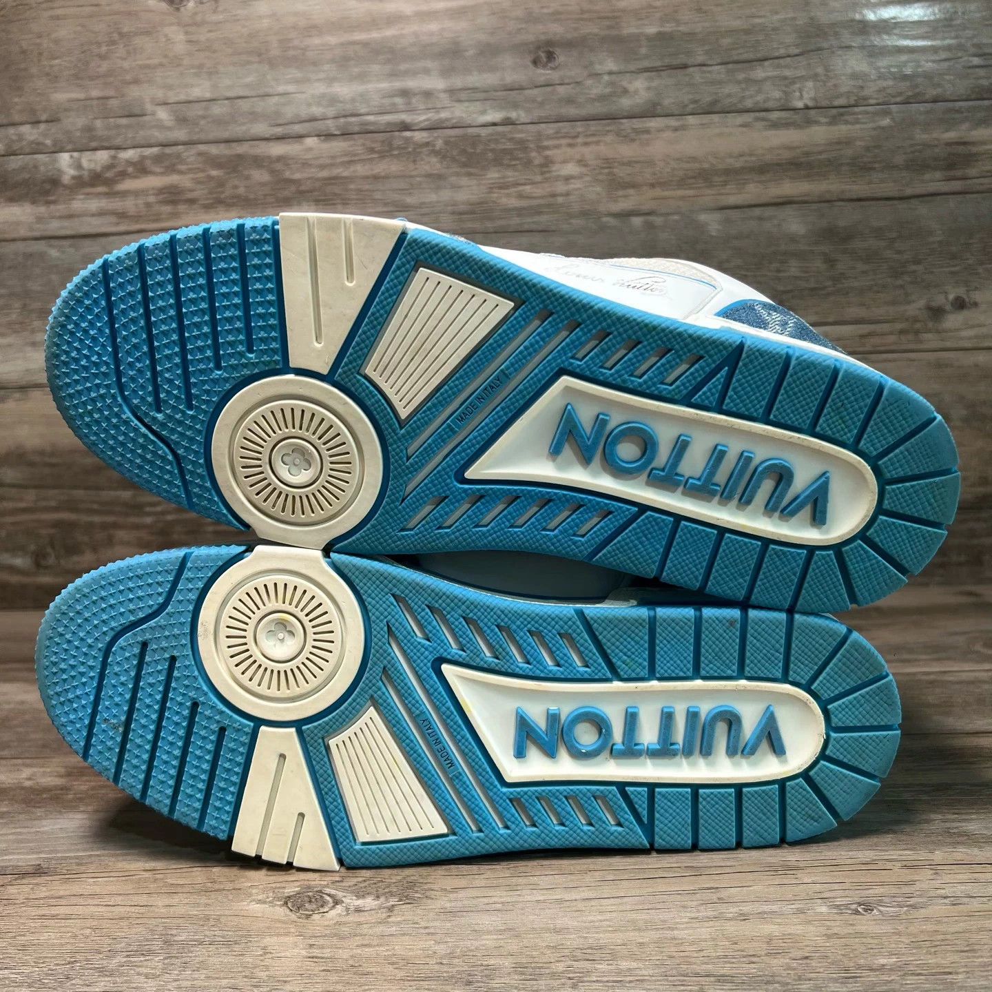 Louis Vuitton LV Trainer NC Blue/White Velcro Denim 97New UK7/41 Size US 8 / EU 41 - 6 Thumbnail