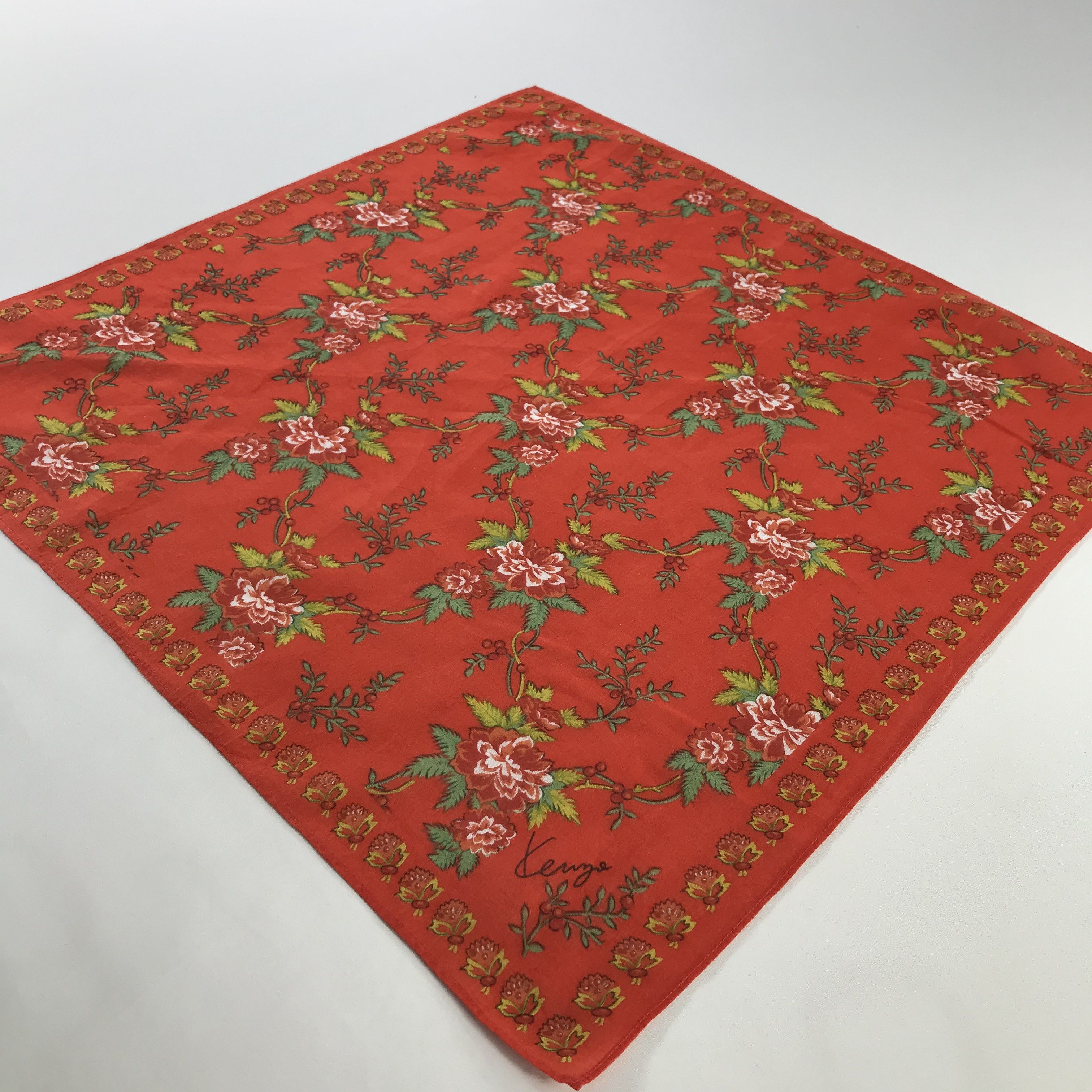 Kenzo × Vintage Kenzo Bandana / Handkerchief / Neckerchief - S796 Size ONE SIZE - 2 Thumbnail