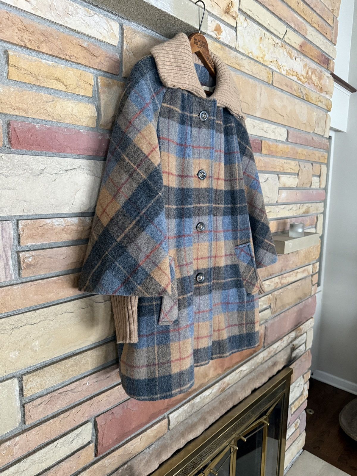 Vintage Vintage 70s Montgomery Ward Plaid Wool Coat Size XL / US 12-14 / IT 48-50 - 3 Thumbnail