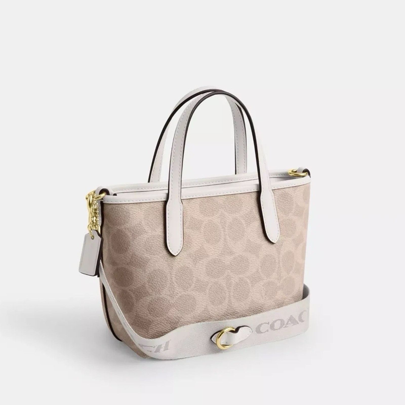 Coach NWT COACH City Mini Tote Bag CW032 Sand Chalk Size ONE SIZE - 8 Thumbnail