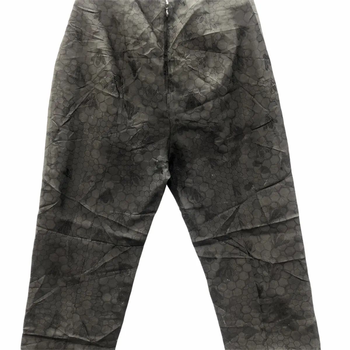 Alexander McQueen Vtg ALEXANDER MCQUEEN Bees Monogram Logo Silk Pant Trouser Size 26" / US 2 / IT 38 - 6 Thumbnail