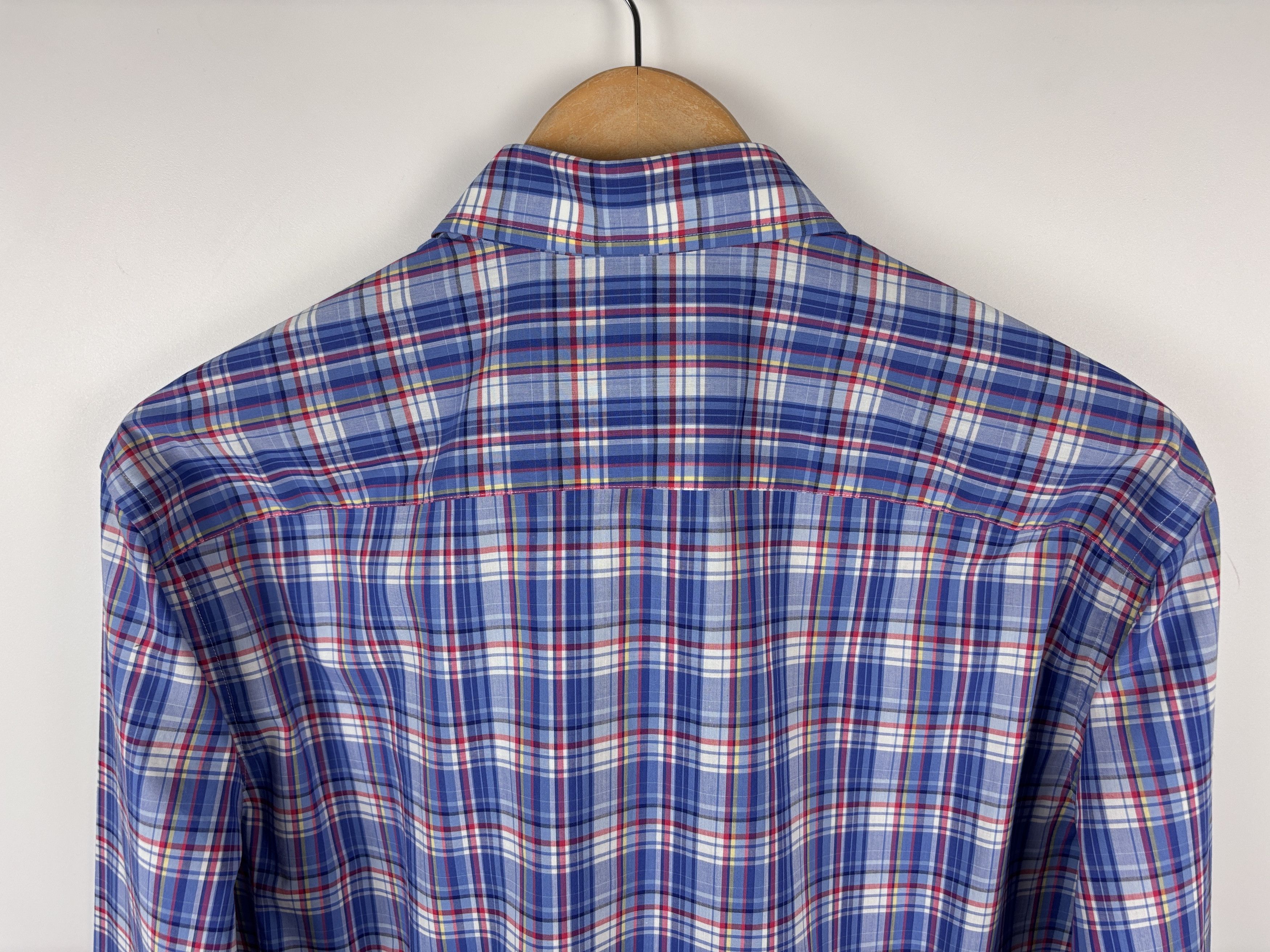 Hackett Hackett London Thomas Mason Button Down Check Shirt Slim Fit Size US L / EU 52-54 / 3 - 5 Thumbnail