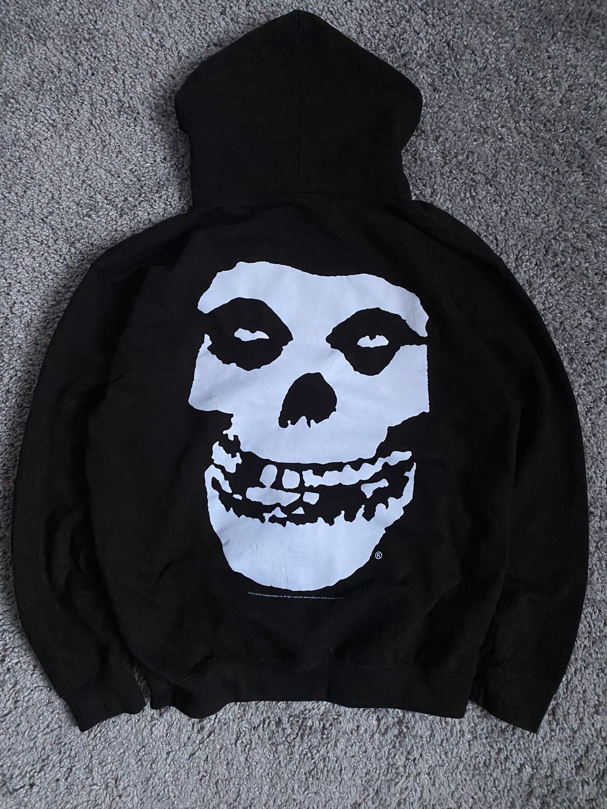 Band Tees Misfits Rare Rare MISFITS OVERPRINT ZIP UP HOODIE Y2K RARE Grailed