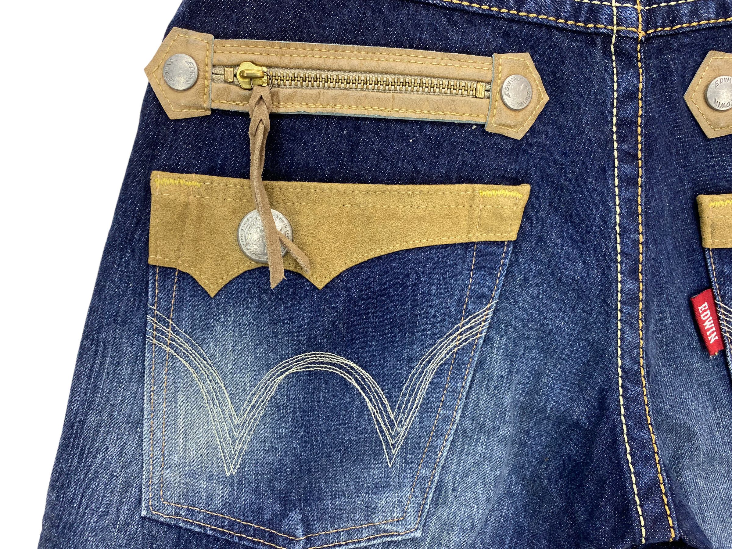 Other Edwin Japan Distressed Denim Jeans - Straight Leg Vintage Size 28" / US 6 / IT 42 - 9 Thumbnail