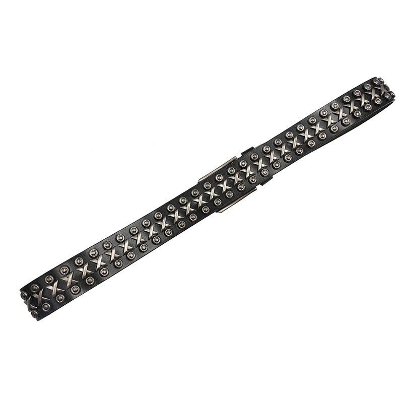 Japanese Brand × Vintage Gothic Punk Rock Style Leather Cowskin Belt Size ONE SIZE - 6 Thumbnail