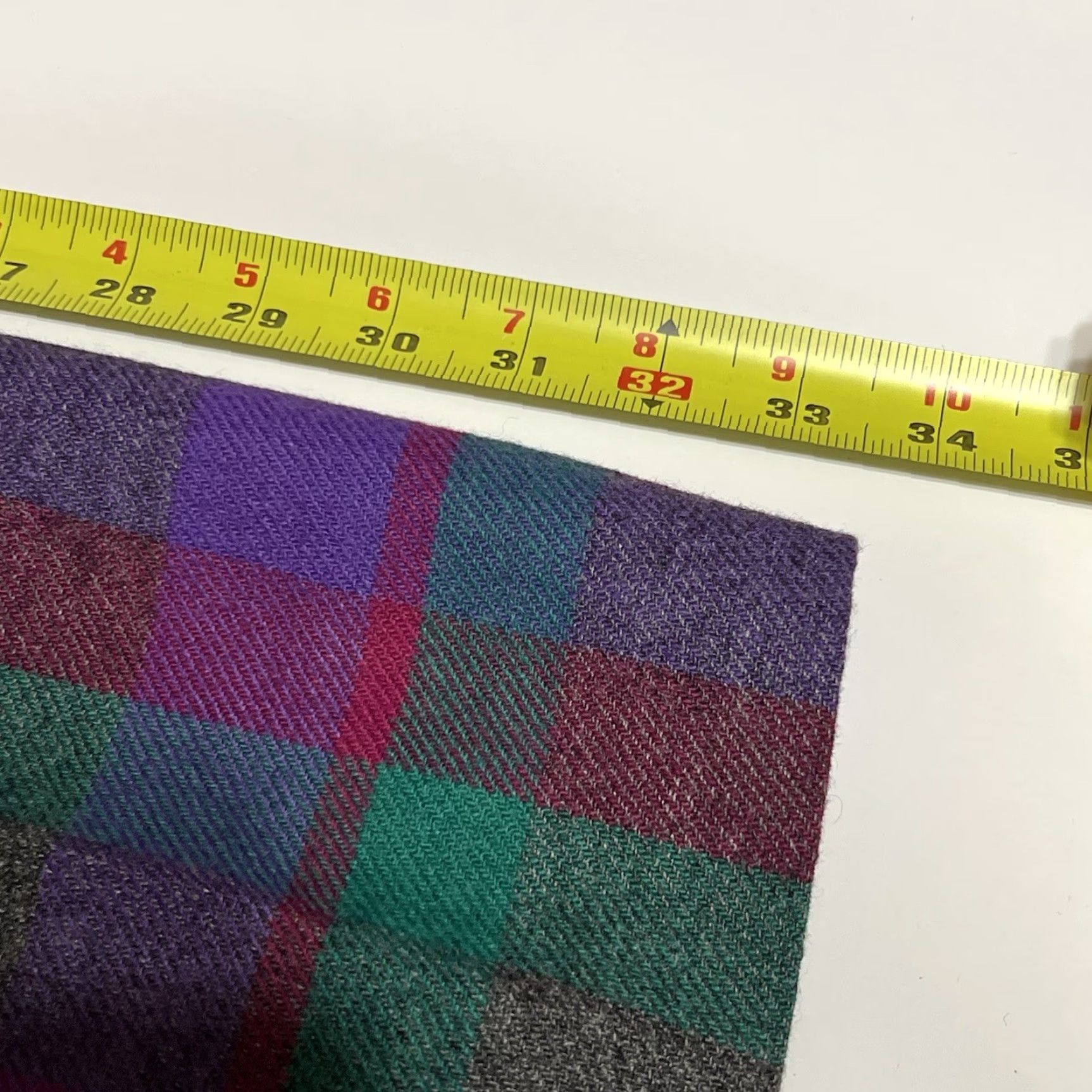 Vintage VINTAGE Country Suburbans Wool Skirt 12 Regular Long Purple Green Plaid USA Union Made Womens Size 34" / US 12 / IT 48 - 5 Thumbnail