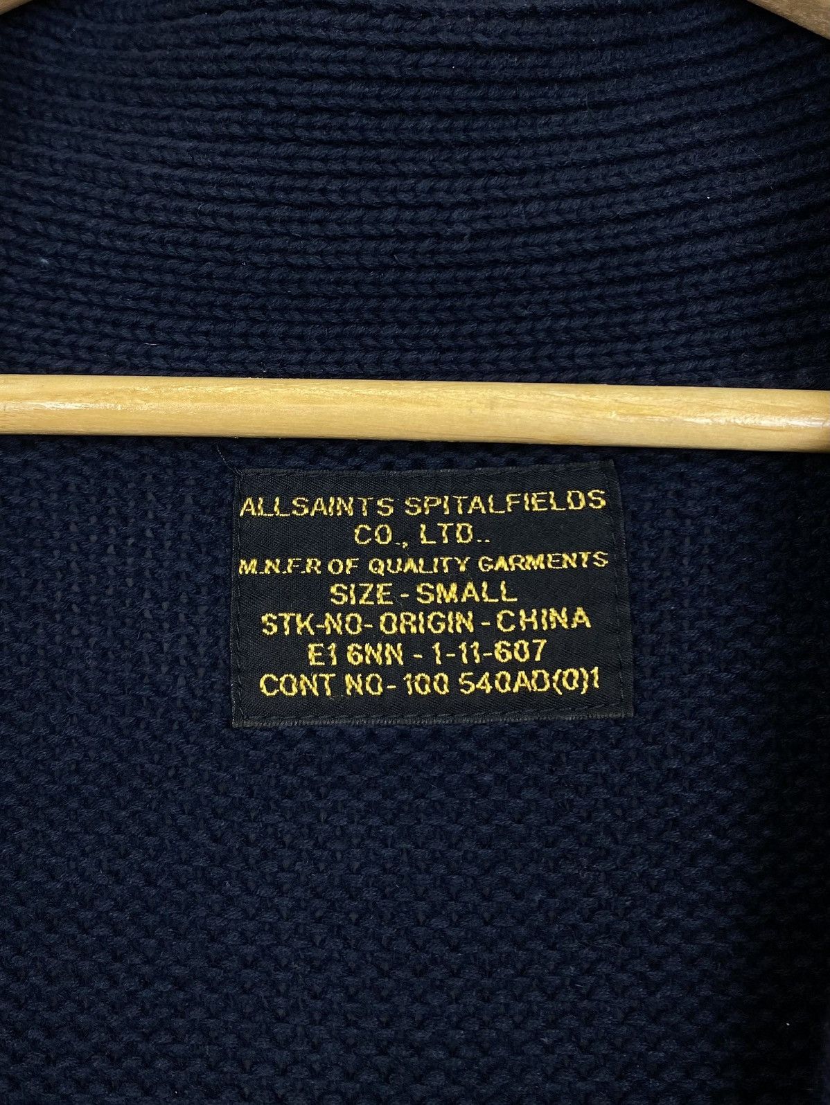 Allsaints Allsaints Spitalfields Duffle Knit Cardigan Linen/Cotton Men Size US S / EU 44-46 / 1 - 3 Thumbnail
