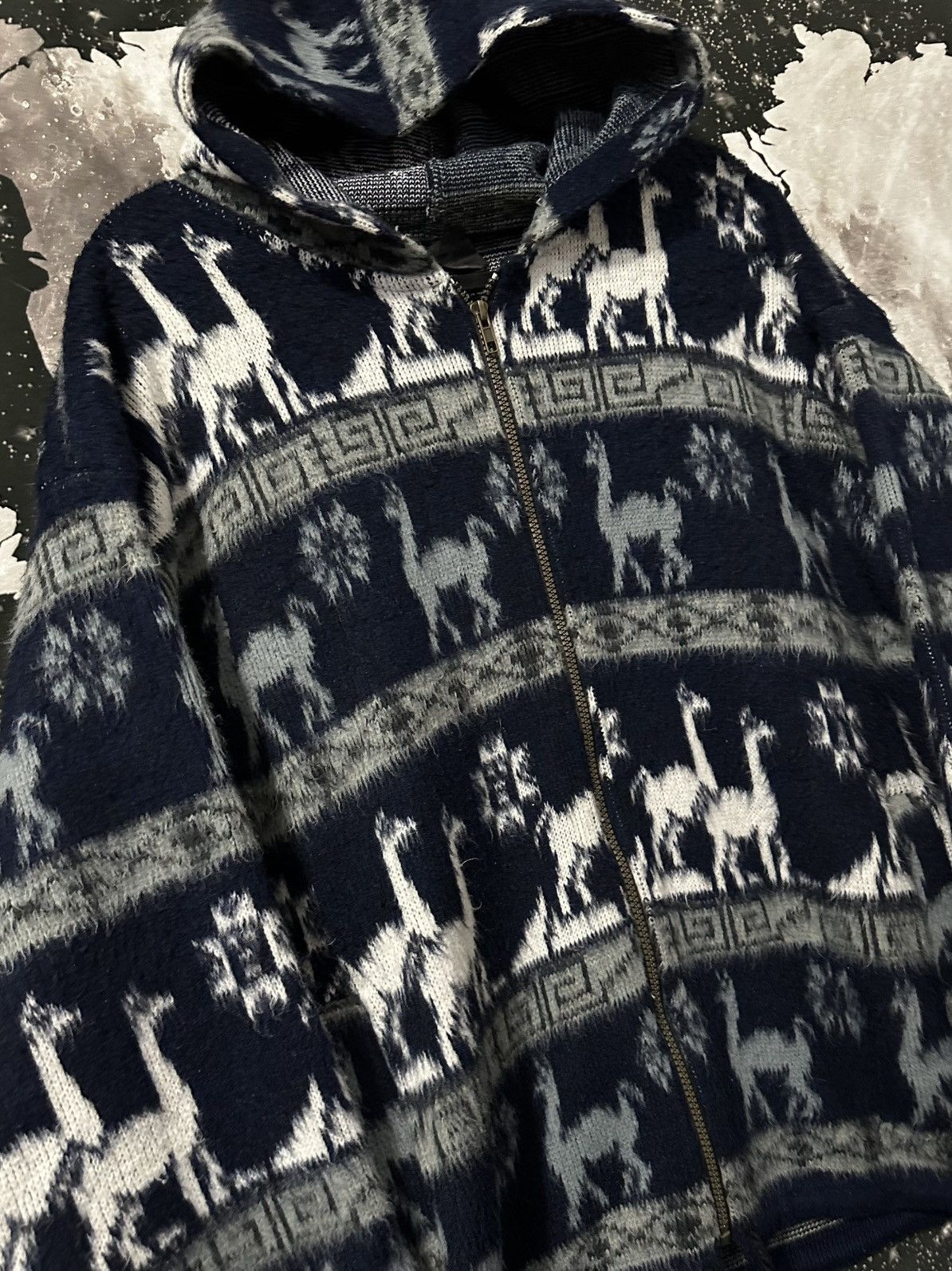 Other Andean Indigenous Alpaca Pattern Hoodie Size US L / EU 52-54 / 3 - 3 Thumbnail