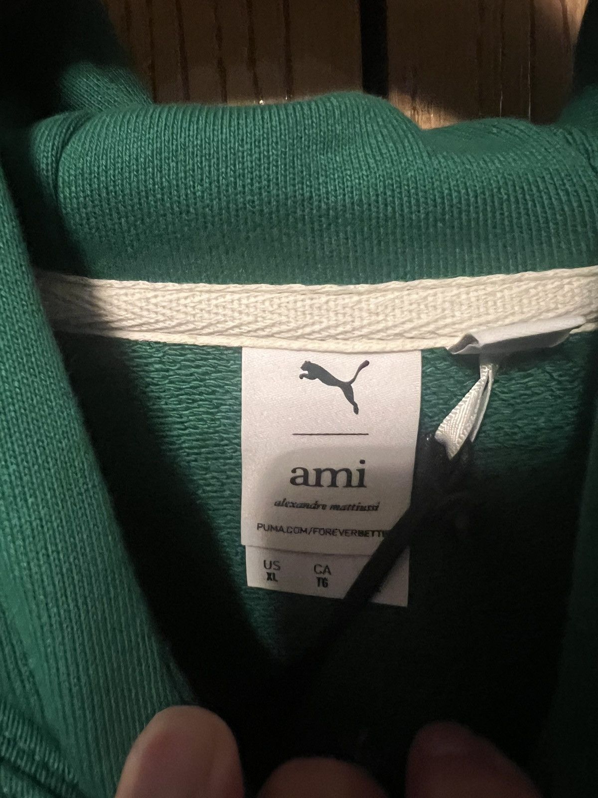AMI × Puma Ami Puma Green Hoodie Sz XL Size US XL / EU 56 / 4 - 3 Thumbnail