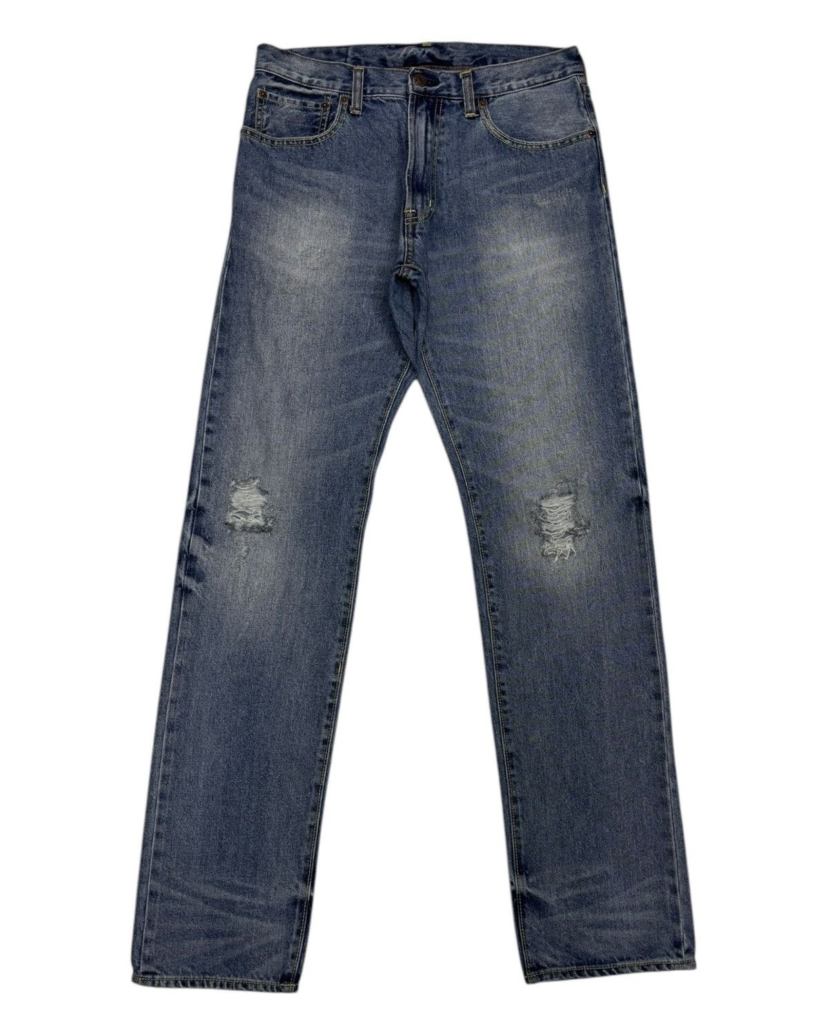 GU × Jun Takahashi 🔥GU RIPPED DISTRESSED DENIM JEANS Size US 31 - 5 Thumbnail