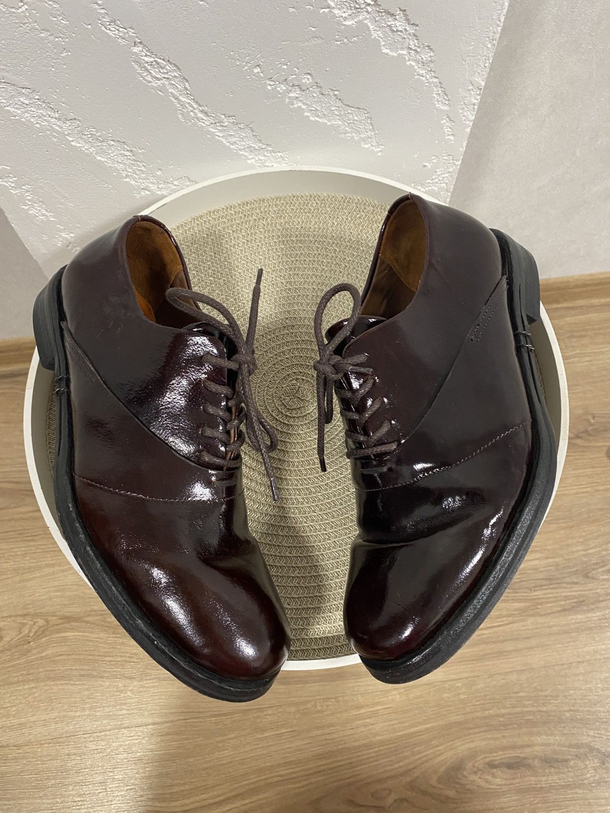 A.S.98 A.S.98 burgundy patent Leather Avantgarde Shoes Size: 42 Size US 9 / EU 42 - 2 Thumbnail