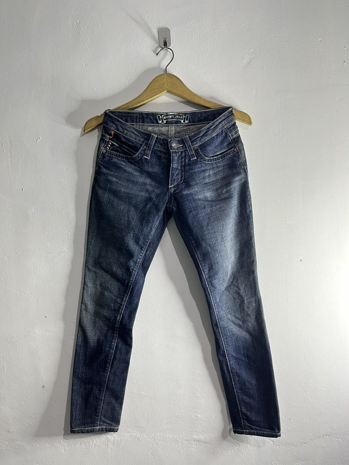 Robins Jeans 2000s robins jean studed leather flag tabacco denim Size US 26 / EU 42 - 2 Thumbnail