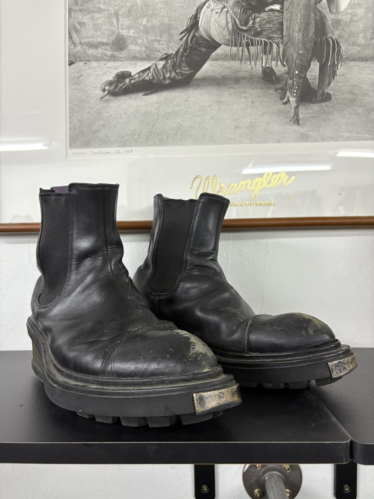 Eytys Eytys Nikita Black Chelsea Platform Steel Boots Size US 8 / EU 41 - 14 Thumbnail