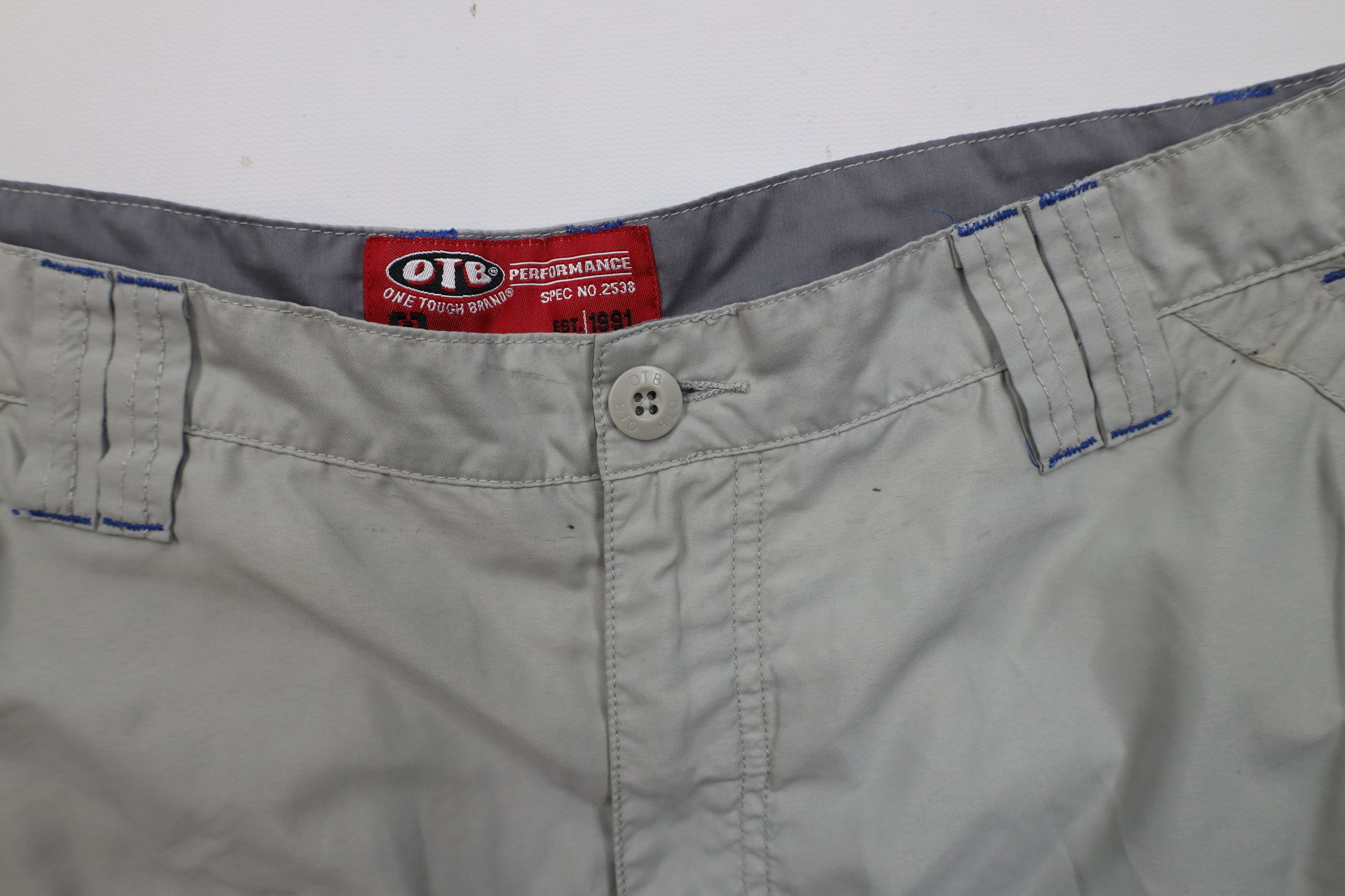 Vintage Vintage 90s Streetwear Fit Microfiber Cargo Shorts Gray Size US 38 / EU 54 - 7 Thumbnail
