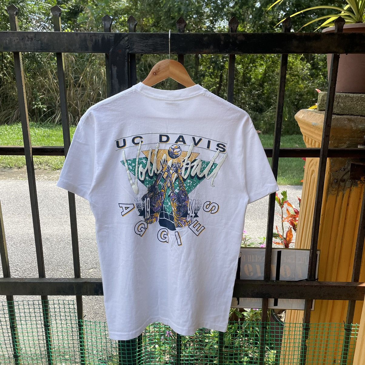 Vintage 🔥Vintage 90s UC Davis Aggies Volley Ball Sportswear Tee Size US M / EU 48-50 / 2 - 1 Thumbnail