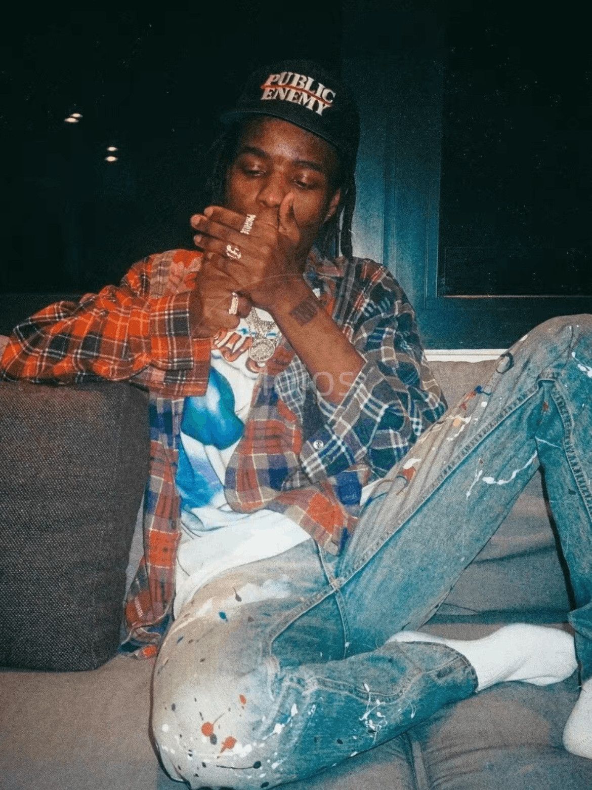 Number (N)ine Sz 2 Number Nine 06 Archive Splash Distressed Denim-2508 Size US 30 / EU 46 - 7 Thumbnail