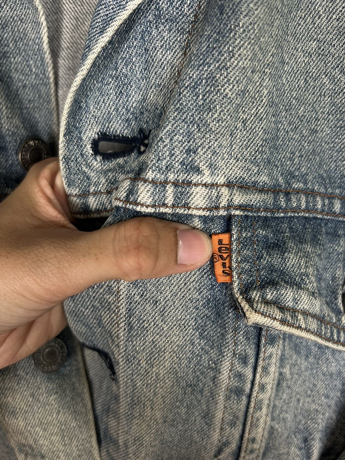 Levi's × Levi's Vintage Clothing 🔥 VINTAGE LEVIS PAISLEY COLAR DENIM TRUCKER JACKET Size US M / EU 48-50 / 2 - 15 Thumbnail