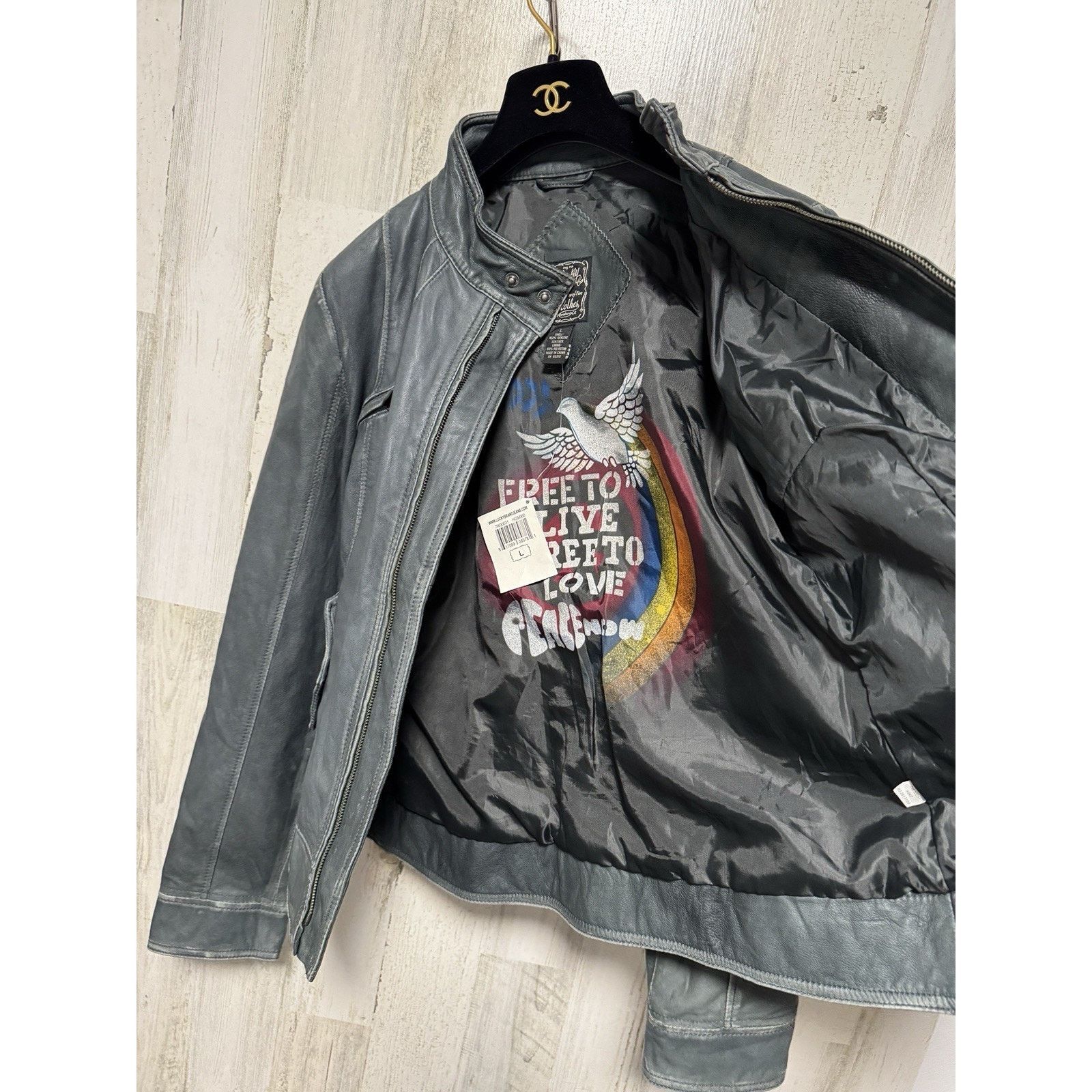 Lucky Brand NWT Lucky Brand leather Jacket Size L Size L / US 10 / IT 46 - 3 Thumbnail