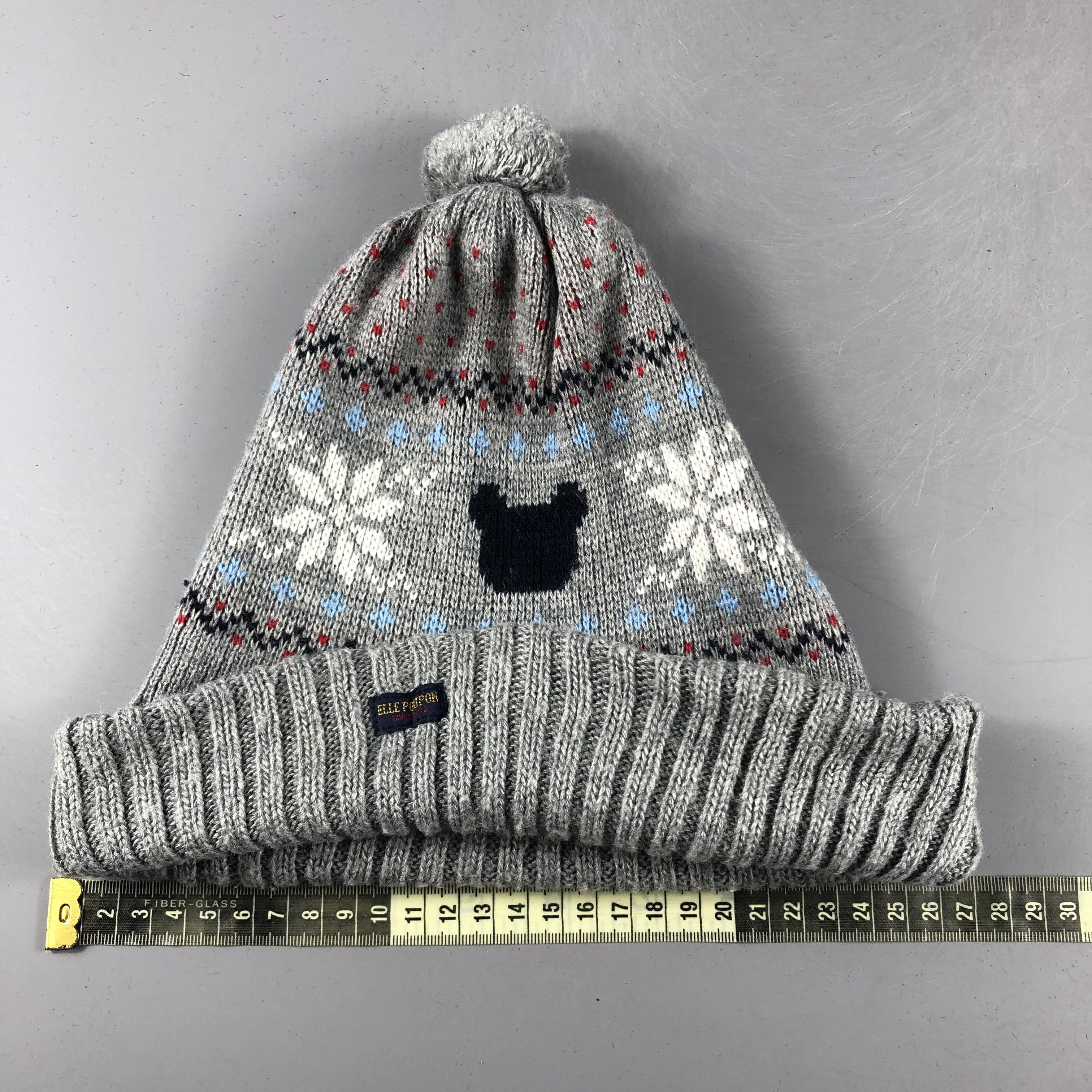 Japanese Brand × Vintage Elle Poupon Fair Isle Beanie Snow Hat Snow Cap -D027 Size ONE SIZE - 4 Thumbnail
