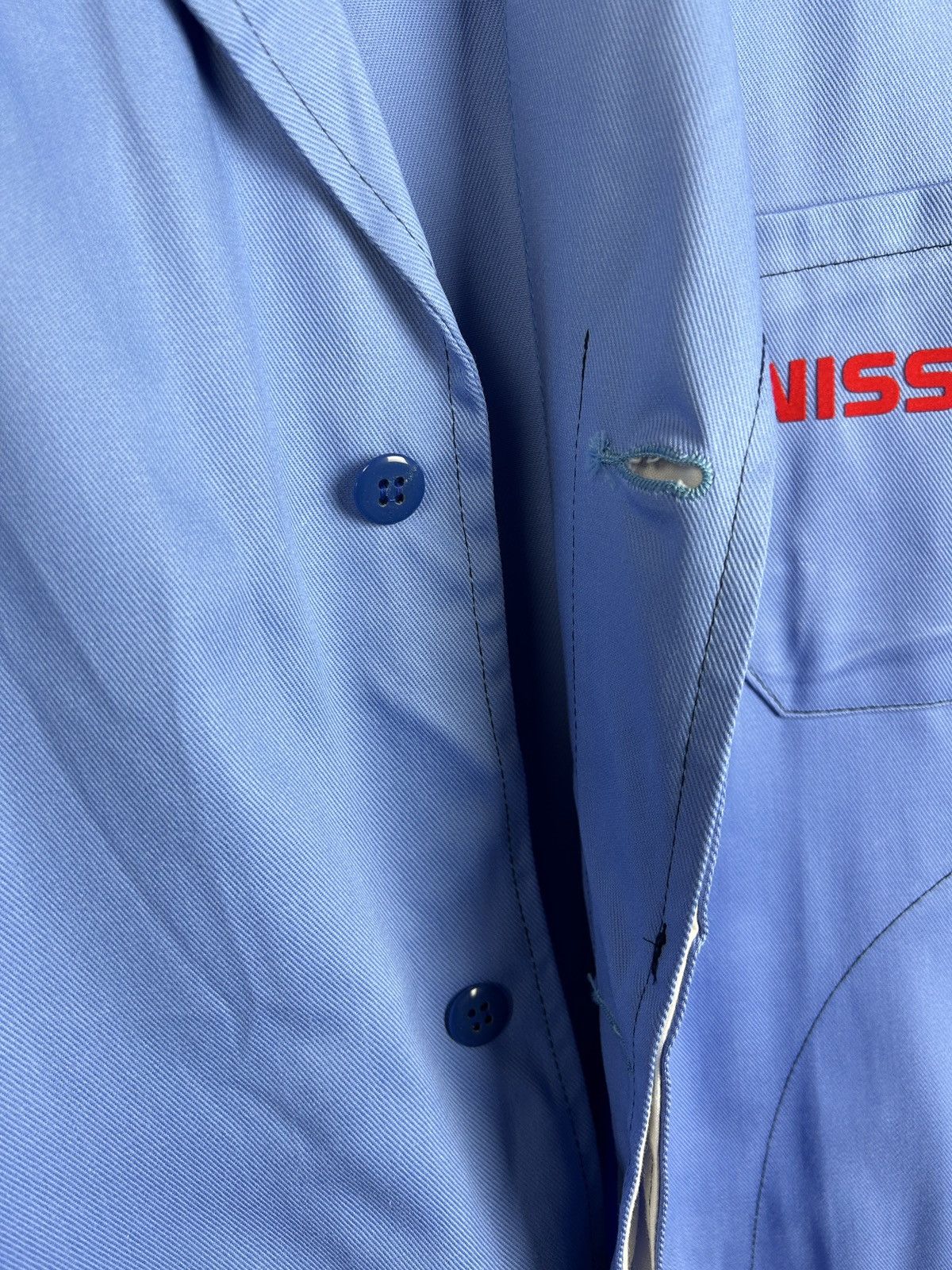 Vintage Vintage Nissan Japan JDM Mechanic Coat In Blue Size US L / EU 52-54 / 3 - 5 Thumbnail