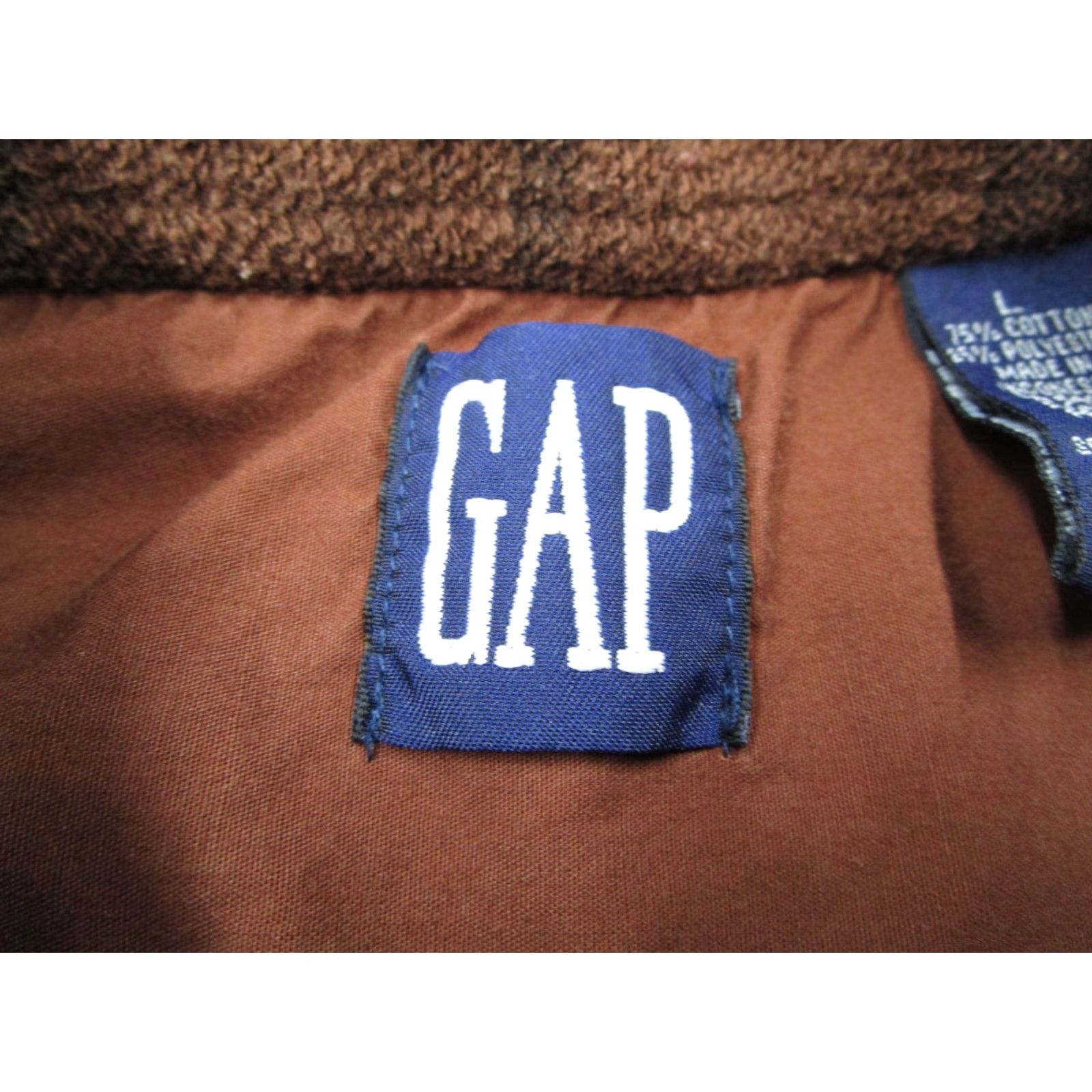 Gap VINTAGE Gap Jacket Mens Large Brown Plaid Shacket - Over Shirt - 90s Bohemian Retro Warm All Seasons Bomber Style Mens L Brown Plaid Jacket Size US L / EU 52-54 / 3 - 3 Thumbnail