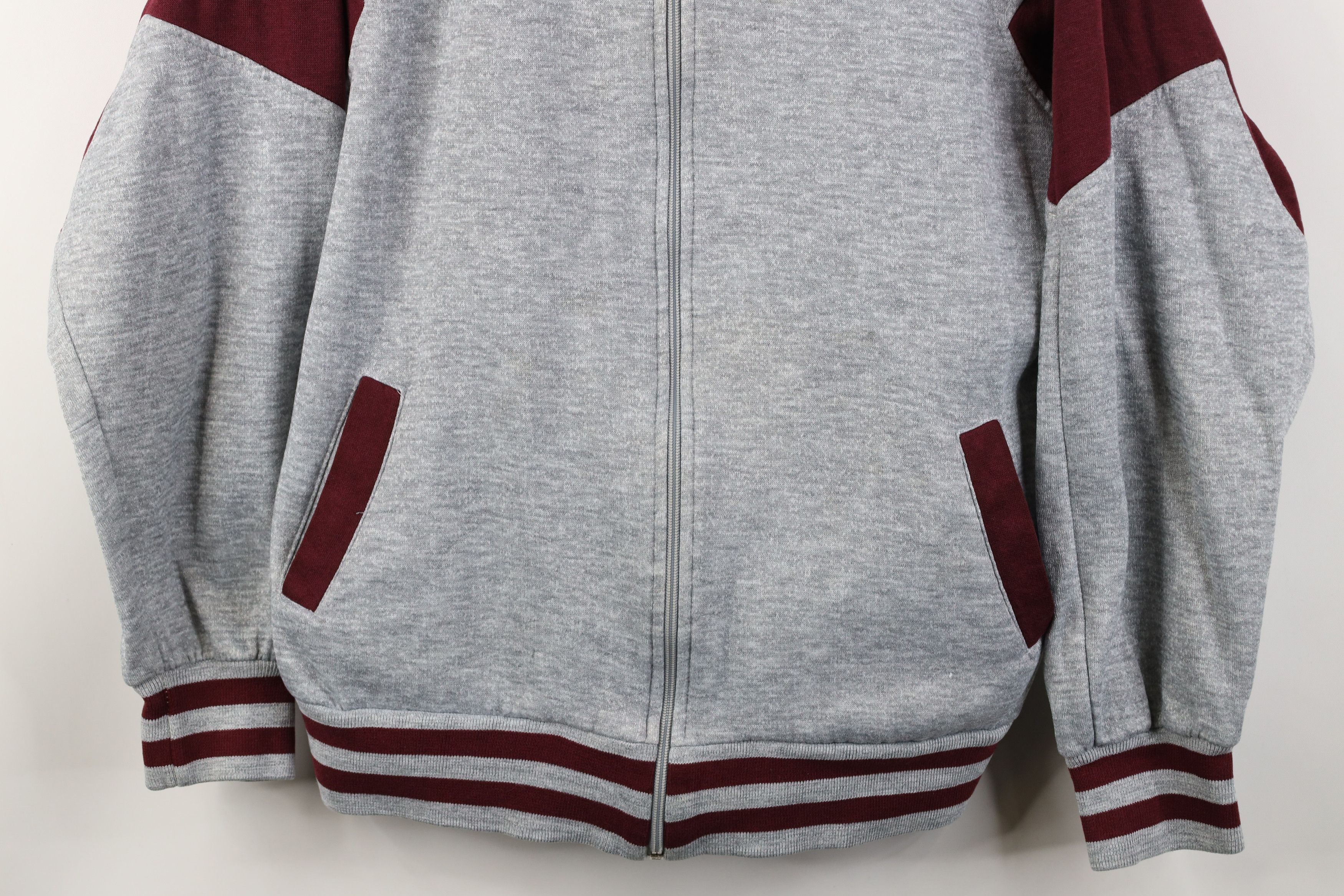 Vintage Vintage 70s Streetwear Block Triblend Full Zip Track Jacket Size US L / EU 52-54 / 3 - 3 Thumbnail