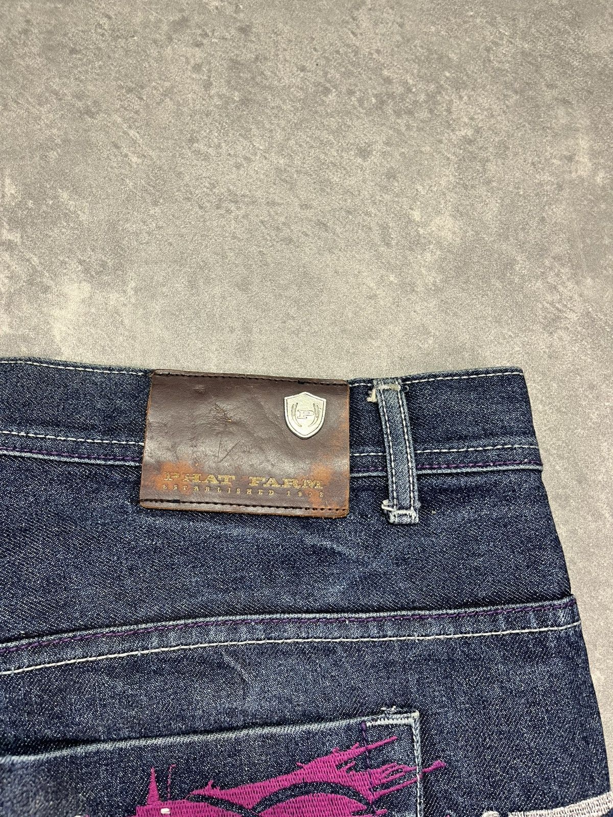 Phat Farm 2000s Y2K Phat Farm Washed Heavy Mega Baggy Denim Jeans 40 Size US 40 / EU 56 - 12 Thumbnail
