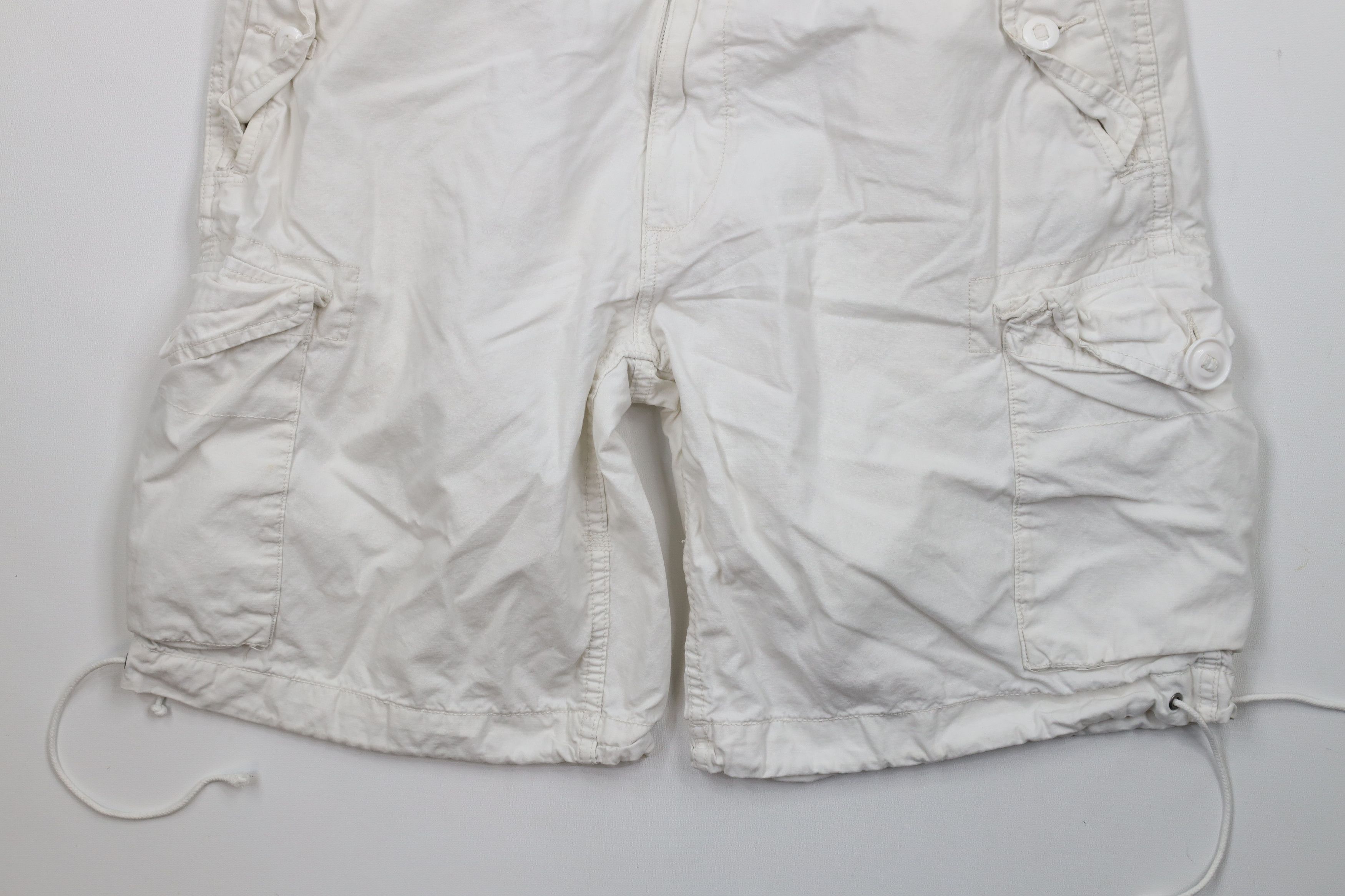 Ralph Lauren × Vintage Vintage 90s Ralph Lauren Military Cargo Shorts Cream Cotton Size US 36 / EU 52 - 4 Thumbnail