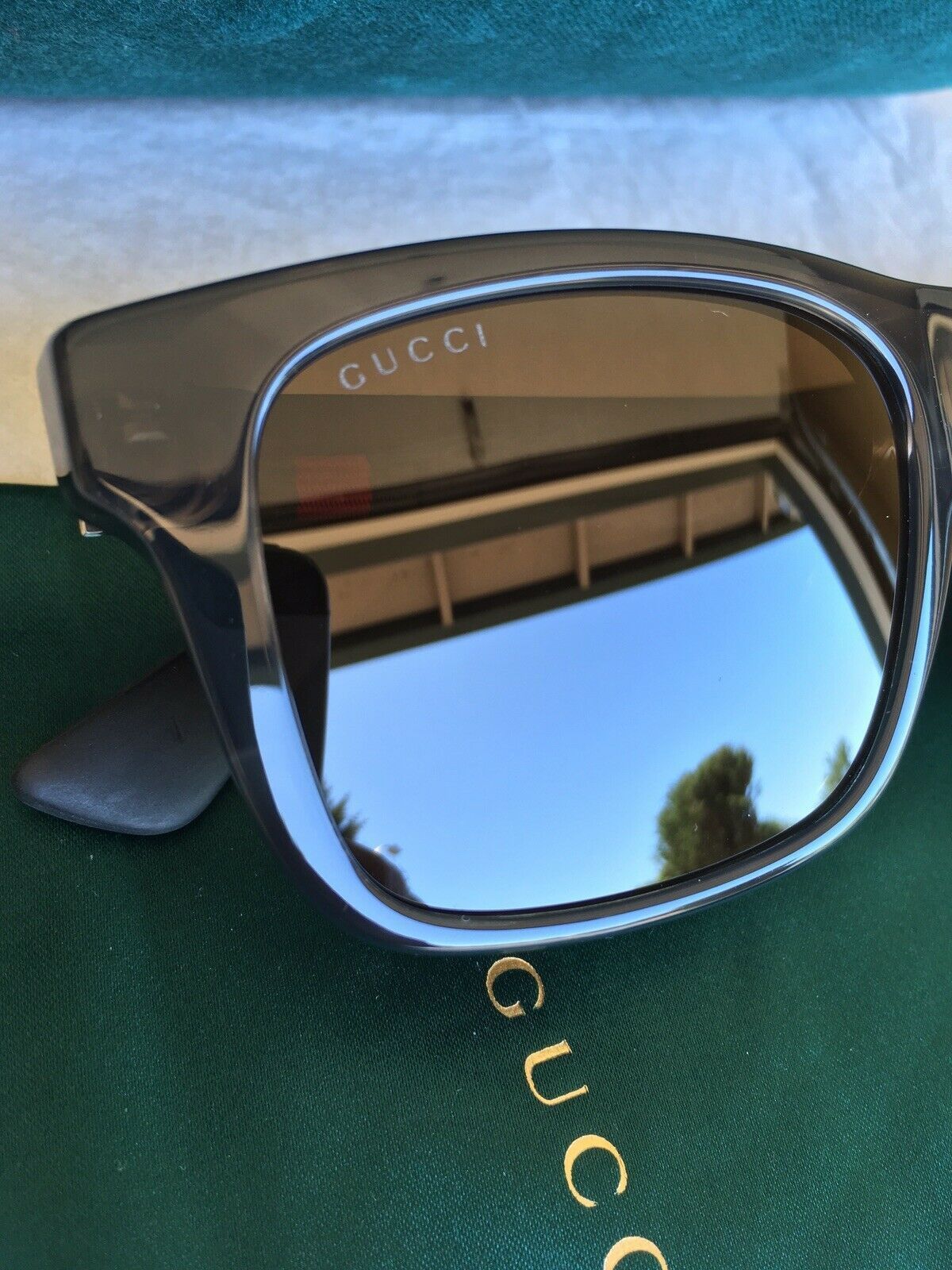 Gucci Gucci GG0008SA 004 54mm Rectangle Sunglasses Size ONE SIZE - 9 Thumbnail