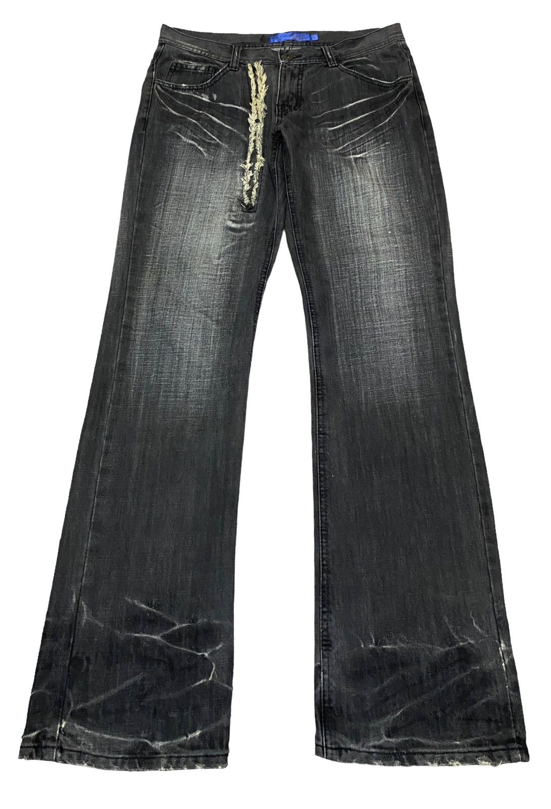 If Six Was Nine Very Rare Design Vintage Japanese Brand Riot Jeans 2000s Size US 33 - 1 Thumbnail
