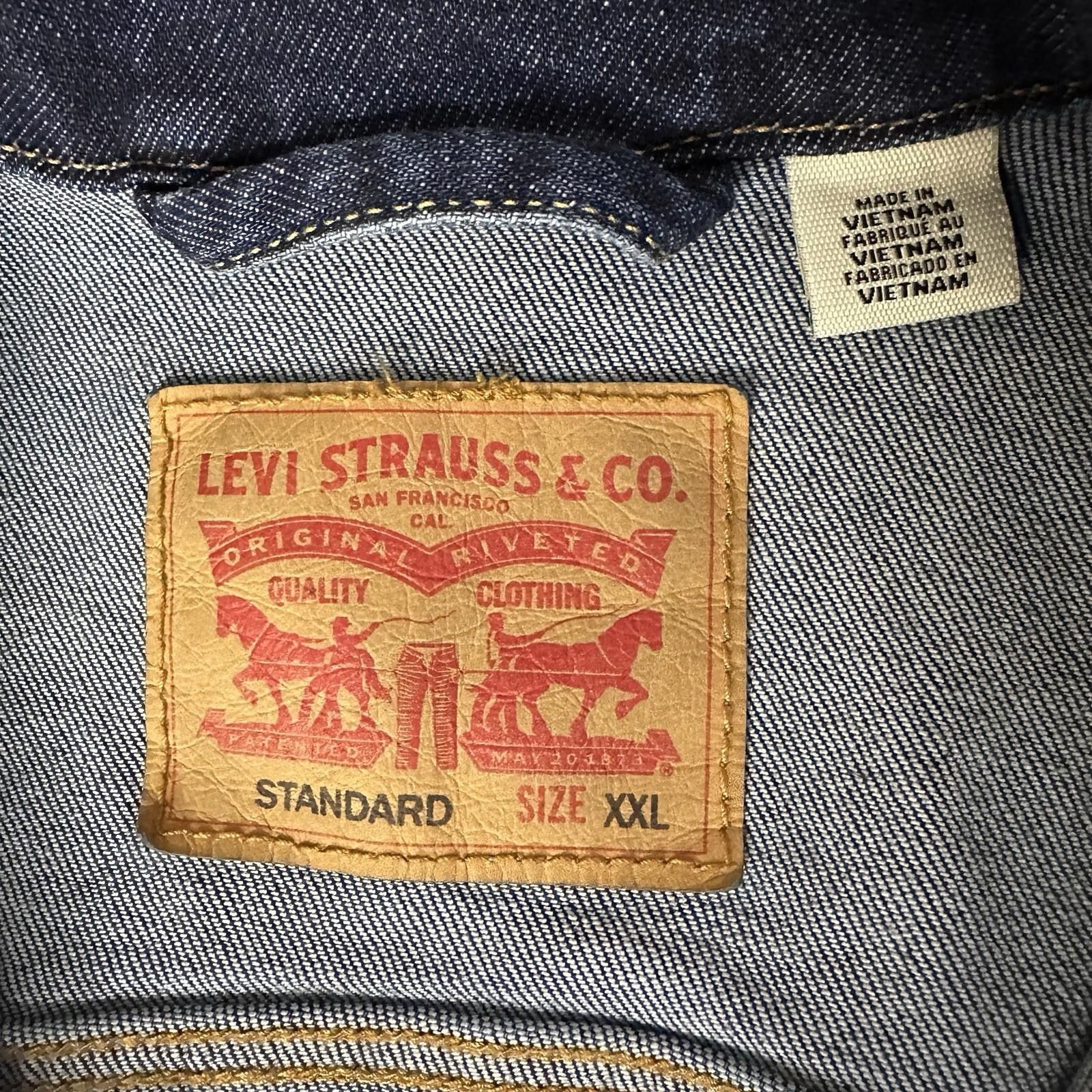 Levi's LEVIS Mens XXL Trucker Jacket Blue Standard Fit Year 2024 Size US XXL / EU 58 / 5 - 2 Thumbnail
