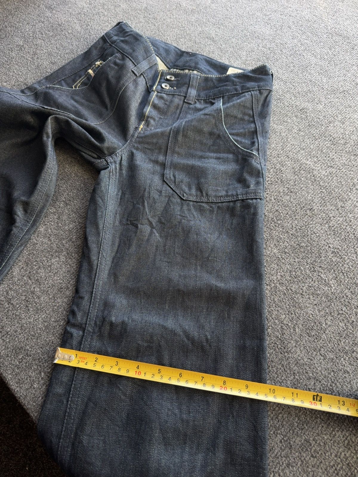 Diesel Luxury Diesel Volver Dark Raw Denim Wide Leg Jeans Y2K Size 26" / US 2 / IT 38 - 21 Thumbnail