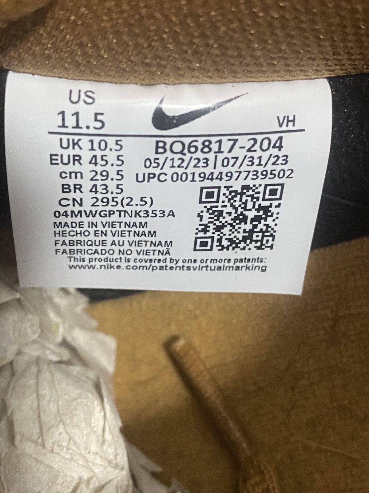 Nike SB Nike SB Dunk Low Wheat Mocha Size 11.5 Size US 11.5 / EU 44-45 - 9 Thumbnail