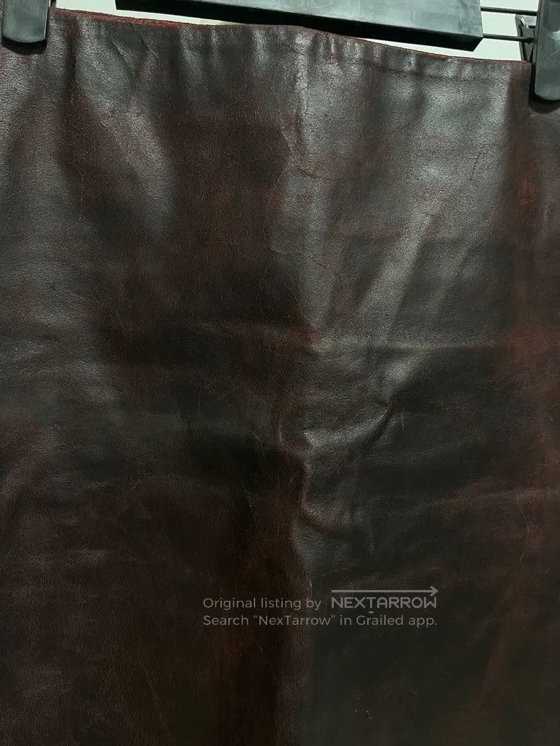 Ann Demeulemeester Ann Demeulemeester Red crackle, leather skirt, mini skirt Size 35" - 3 Thumbnail