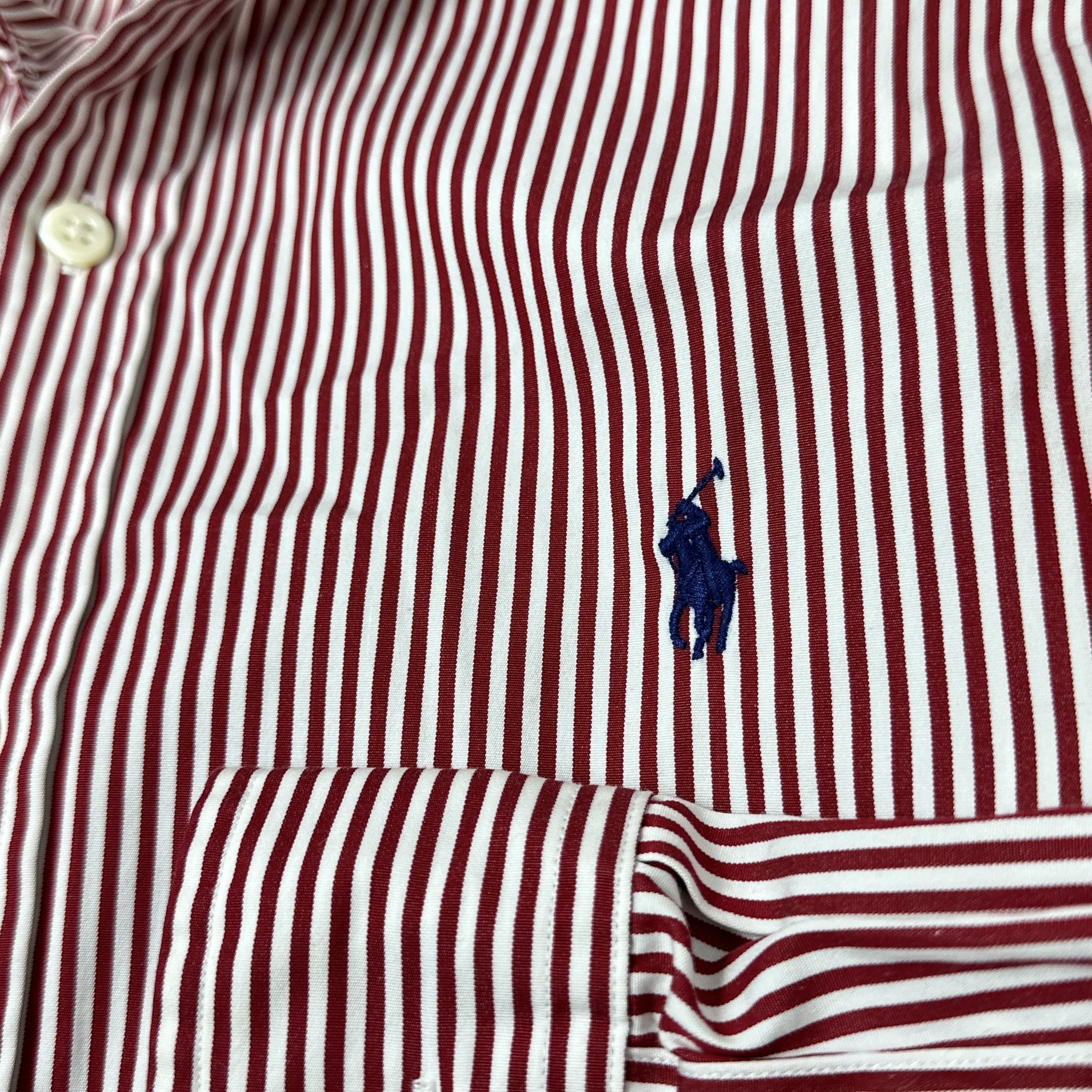 Polo Ralph Lauren Vintage Pinstripe Button Down Polo Ralph Lauren Shirt Y2K Size US XL / EU 56 / 4 - 3 Thumbnail