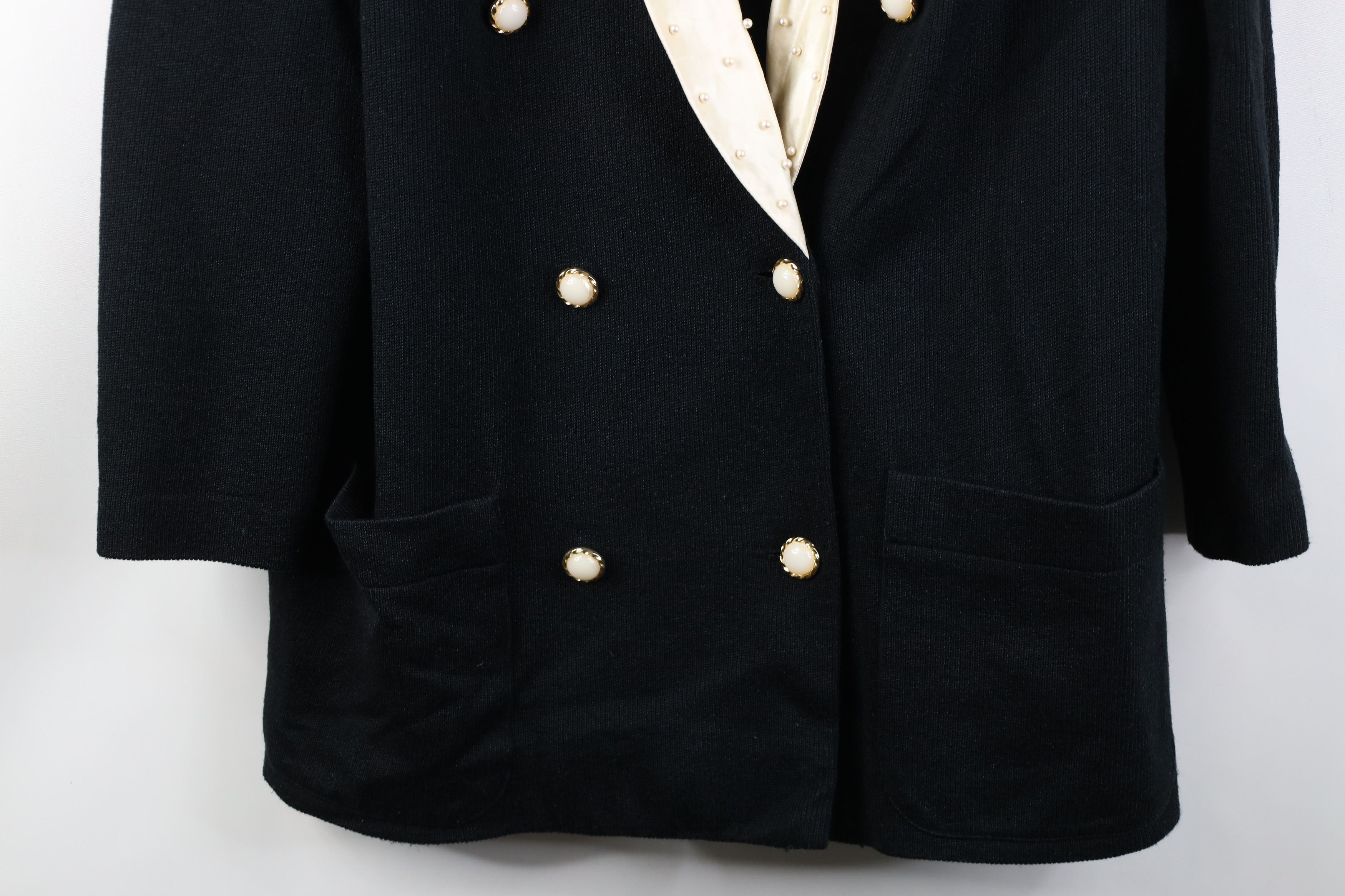 Vintage Vintage 80s 90s Double Breasted Sweater Blazer Jacket USA Size XXL / US 16-18 / IT 52-54 - 3 Thumbnail