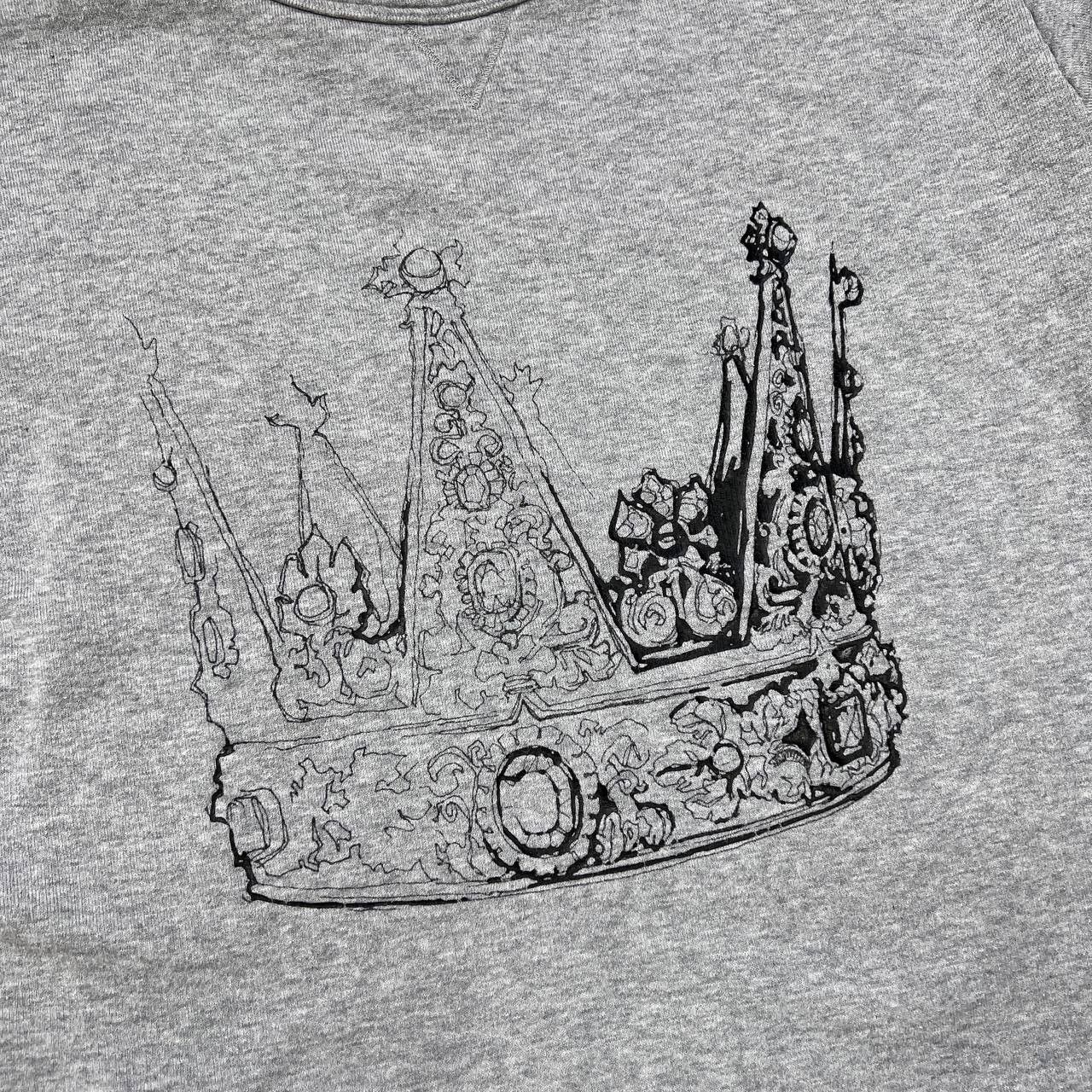 RED Valentino RED Valentino Grey Crown Print Sweatshirt #PRINCESS Graphic Size XS / US 0-2 / IT 36-38 - 4 Thumbnail