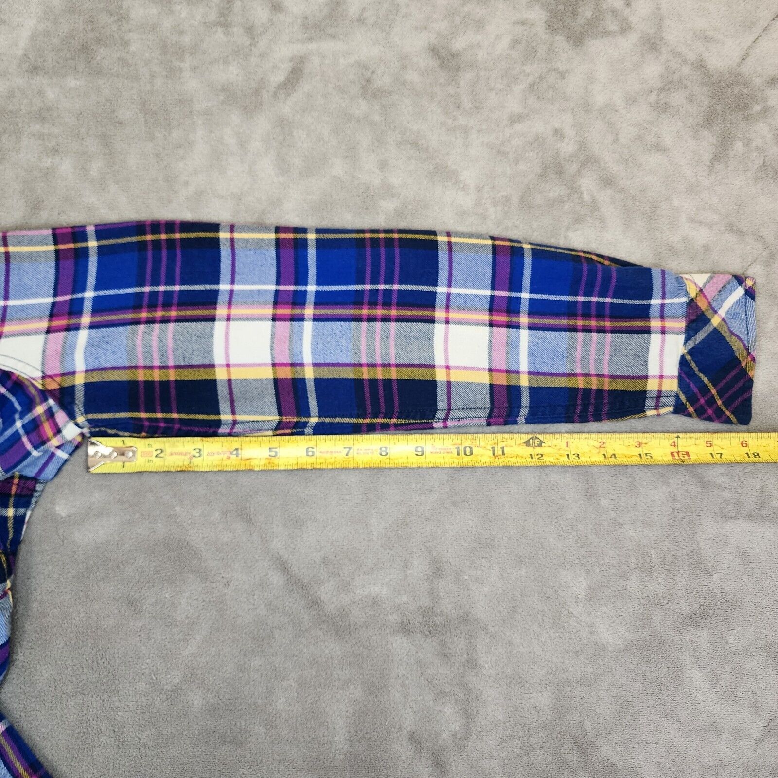 Duluth Trading Company DULUTH Women's Blue Purple Plaid Flannel Button Up Shirt Sm Size S / US 4 / IT 40 - 4 Thumbnail