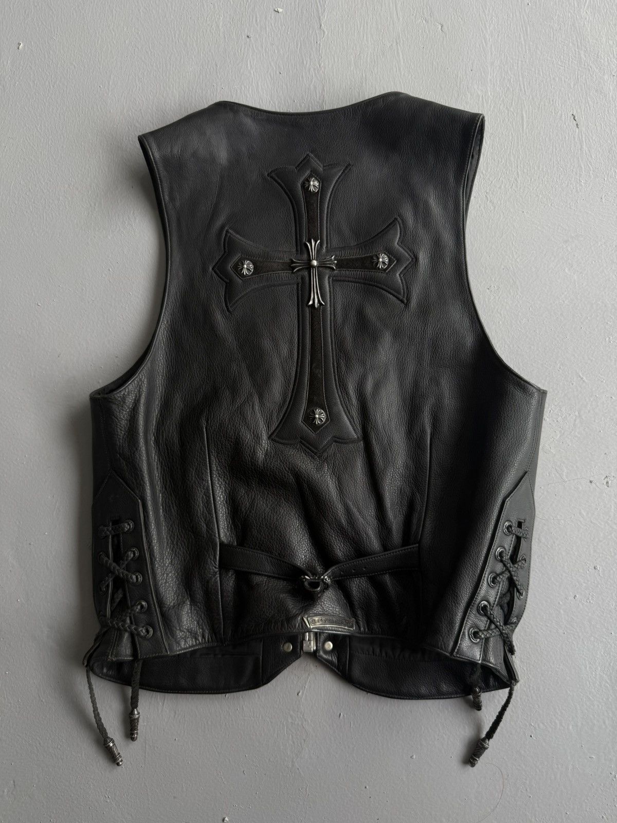 Chrome Hearts GRAIL 90s! Chrome Hearts Cross Leather Vest Size US L / EU 52-54 / 3 - 1 Thumbnail