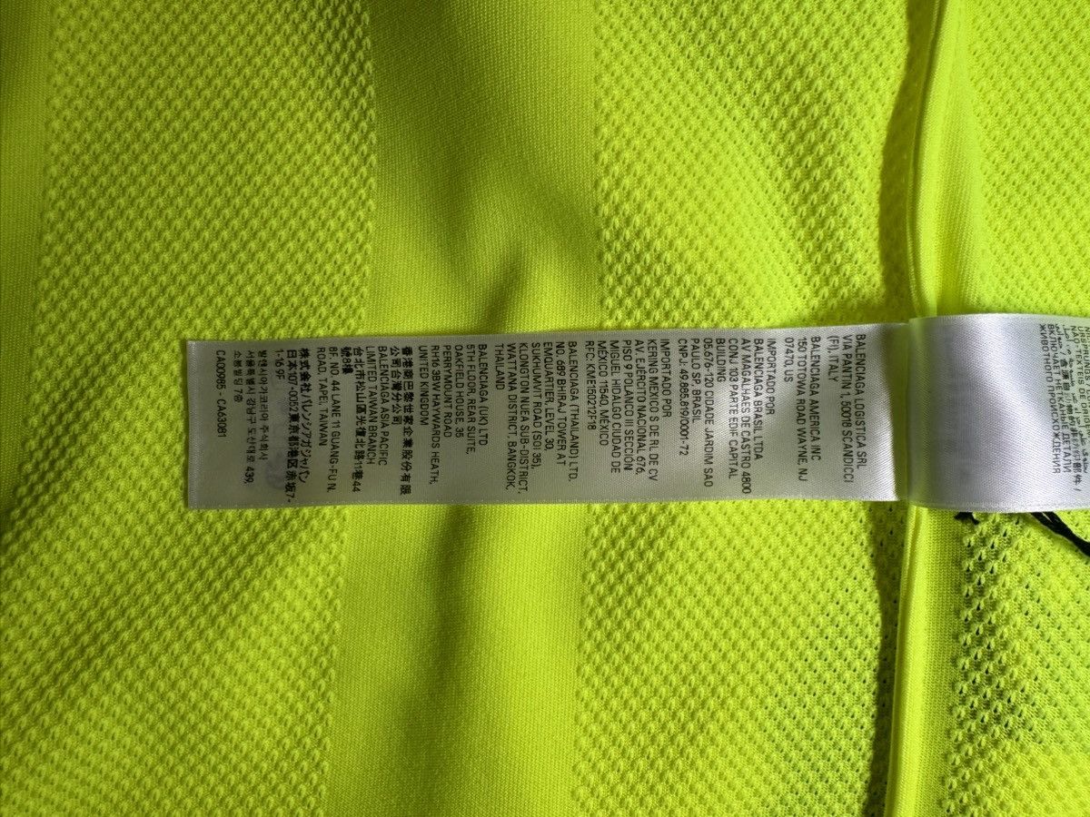 Balenciaga Balenciaga Fluo Yellow Striped Mesh Shirt Size M Size US M / EU 48-50 / 2 - 15 Thumbnail