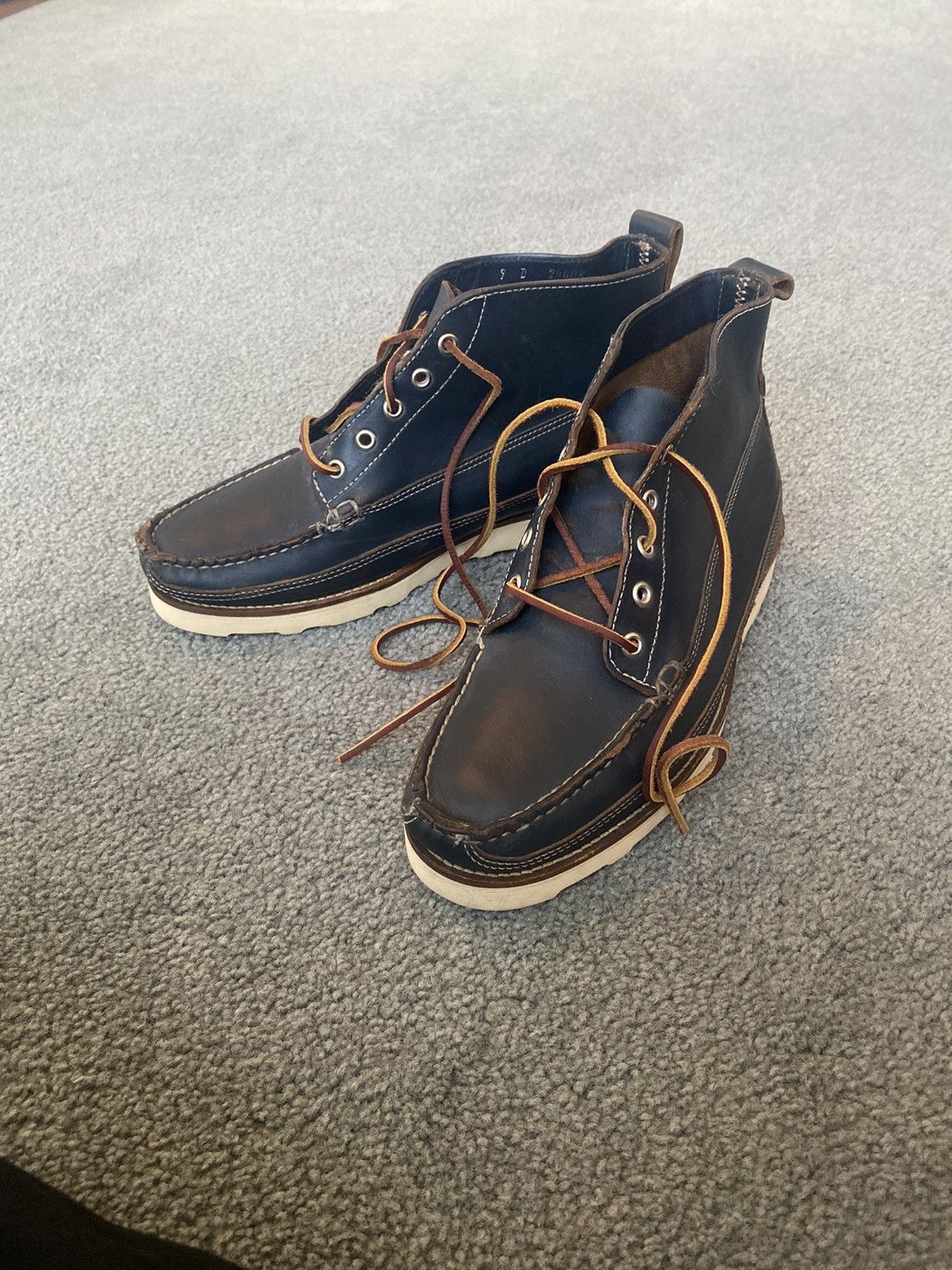 Handmade × Oak Street Bootmakers Beautiful Oak Street Bootmakers Navy Boots Size US 9 / EU 42 - 9 Thumbnail