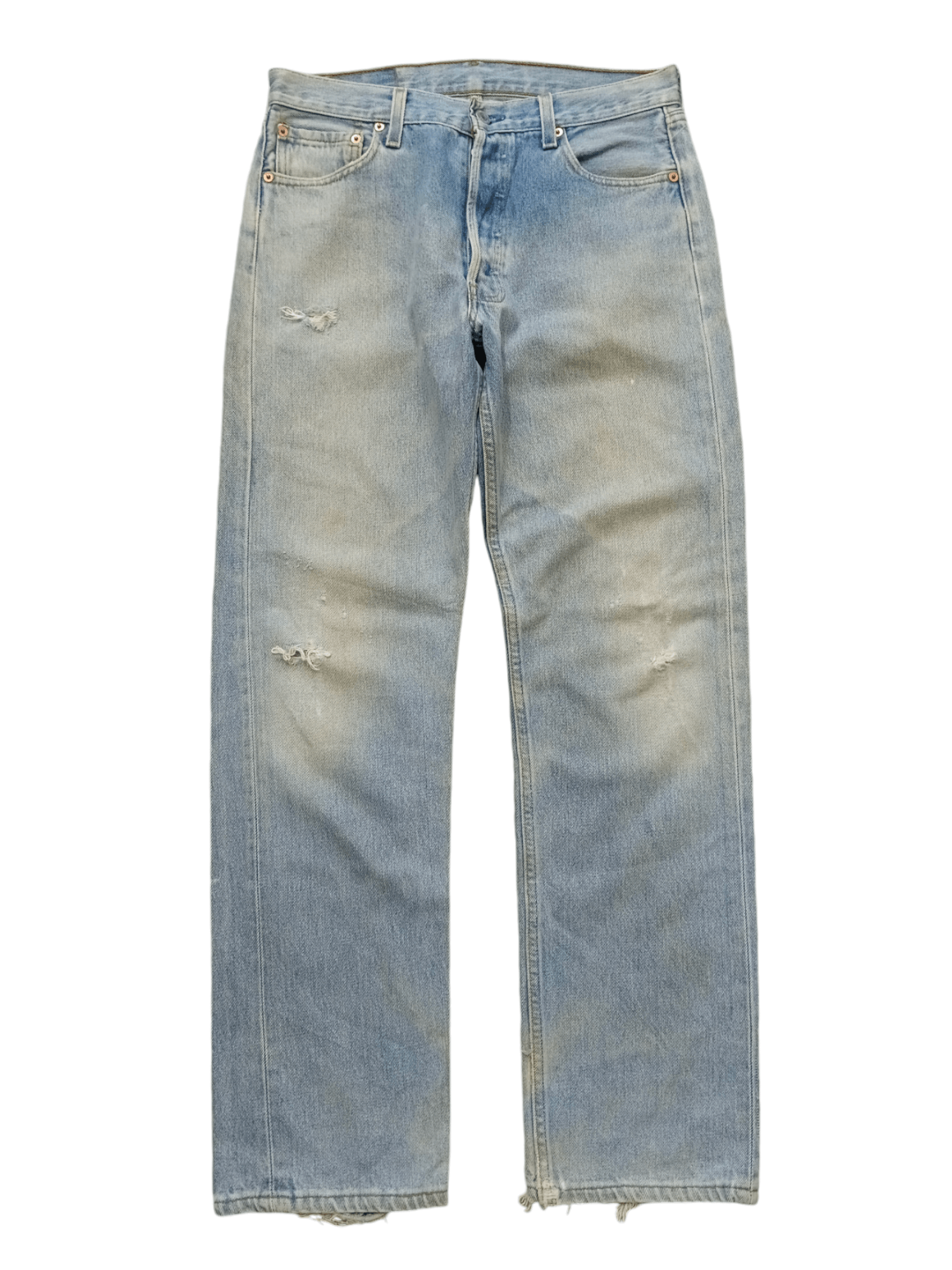 Levi's Vintage Clothing × Vintage SICK DISTRESSED LEVIS 501 90s DENIM PANTS Size US 30 / EU 46 - 1 Thumbnail
