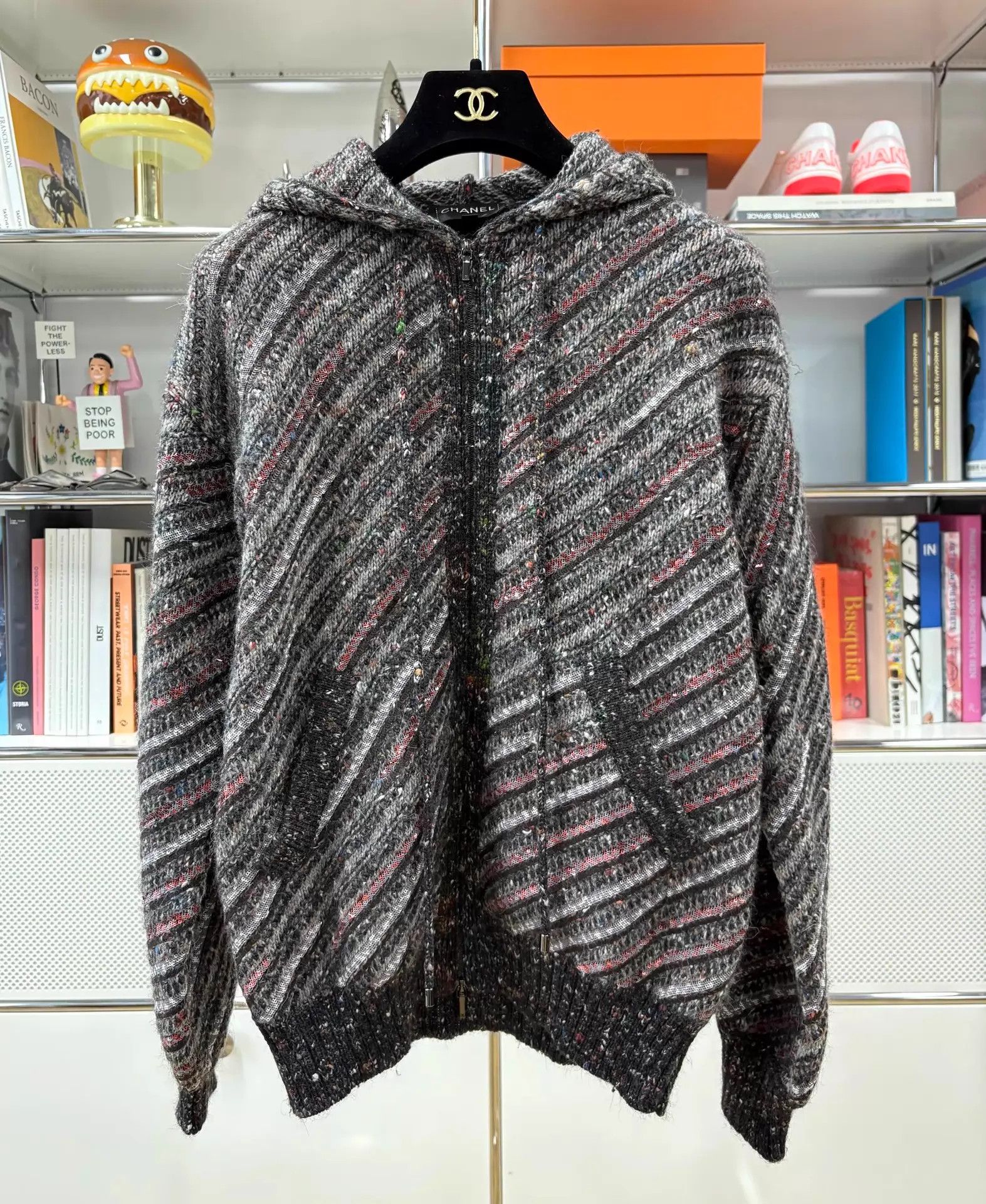 Chanel Chanel Sequin Knit Hoodie Jacket Oversized 34 Size XS / US 0-2 / IT 36-38 - 1 Thumbnail